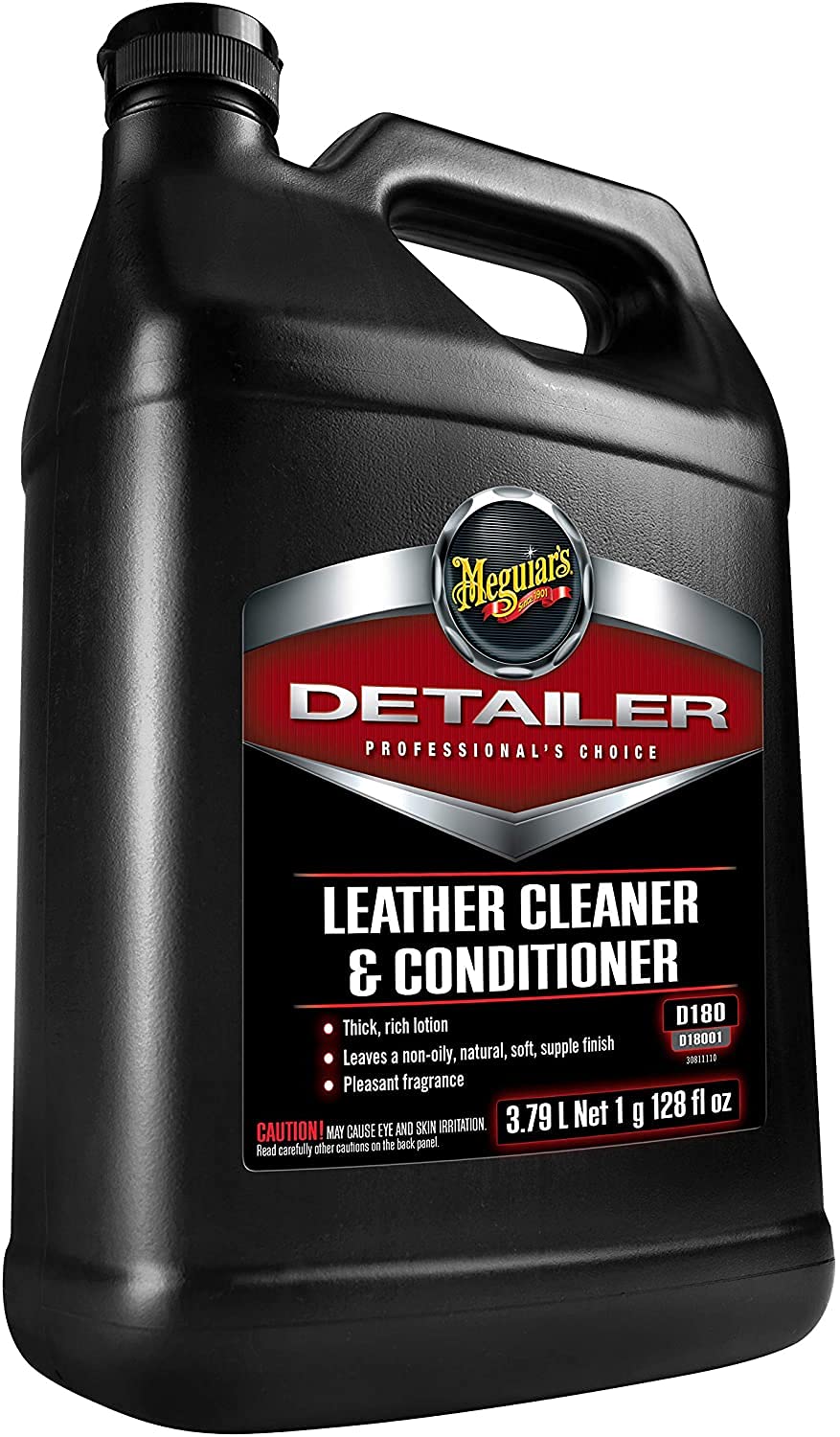Meguiar’s Professional Leather Cleaner & Conditioner D18001 - 1 Gallon Leather Cleaner & Conditioner Specifically Formulated for Automotive