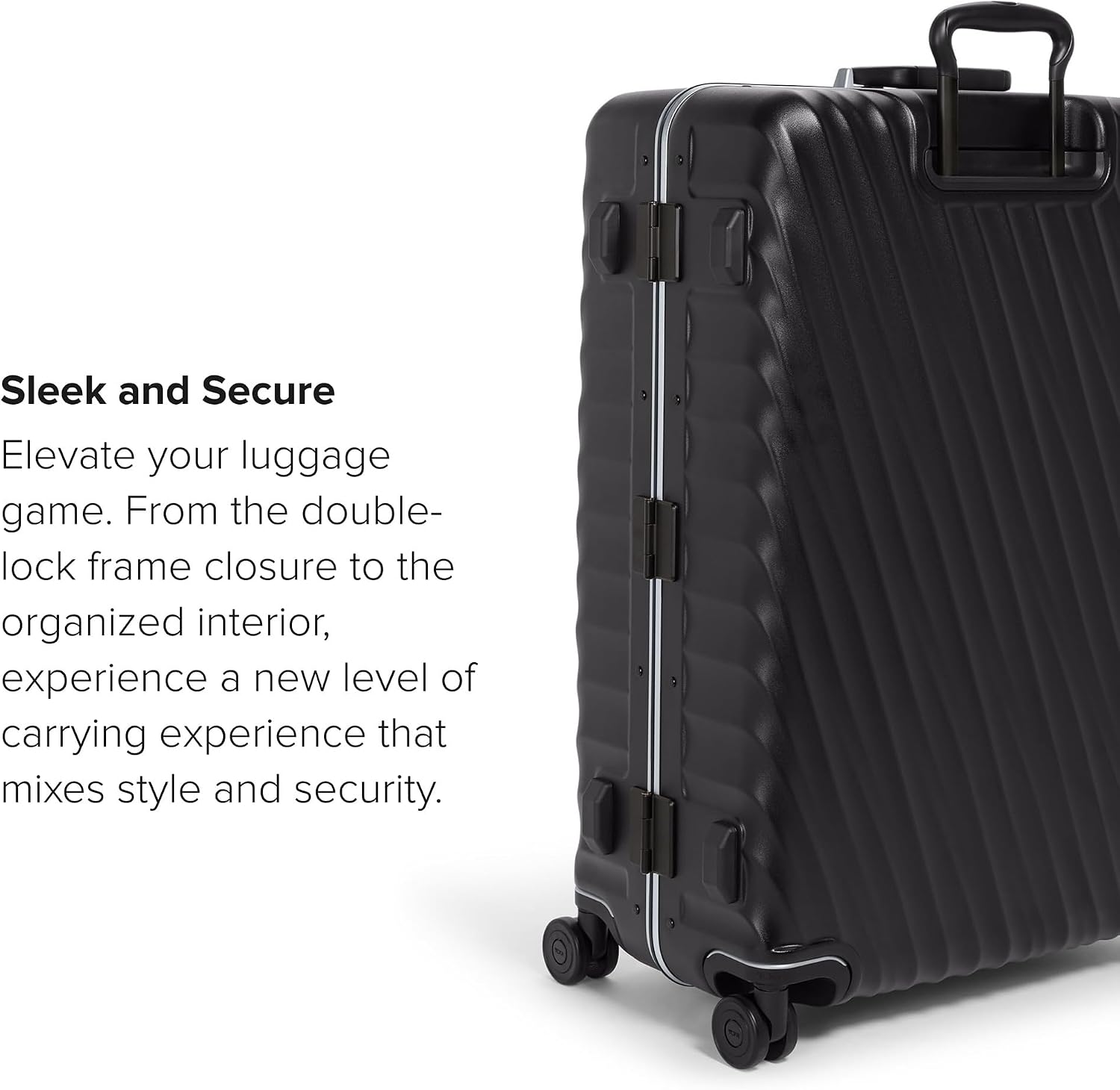 TUMI 19 Degree Frame Continental 4 Wheel Carry-On - Lightweight Suitcase - Hard Shell Luggage - 21.8" X 15.8" X 9.0" - Black Textured