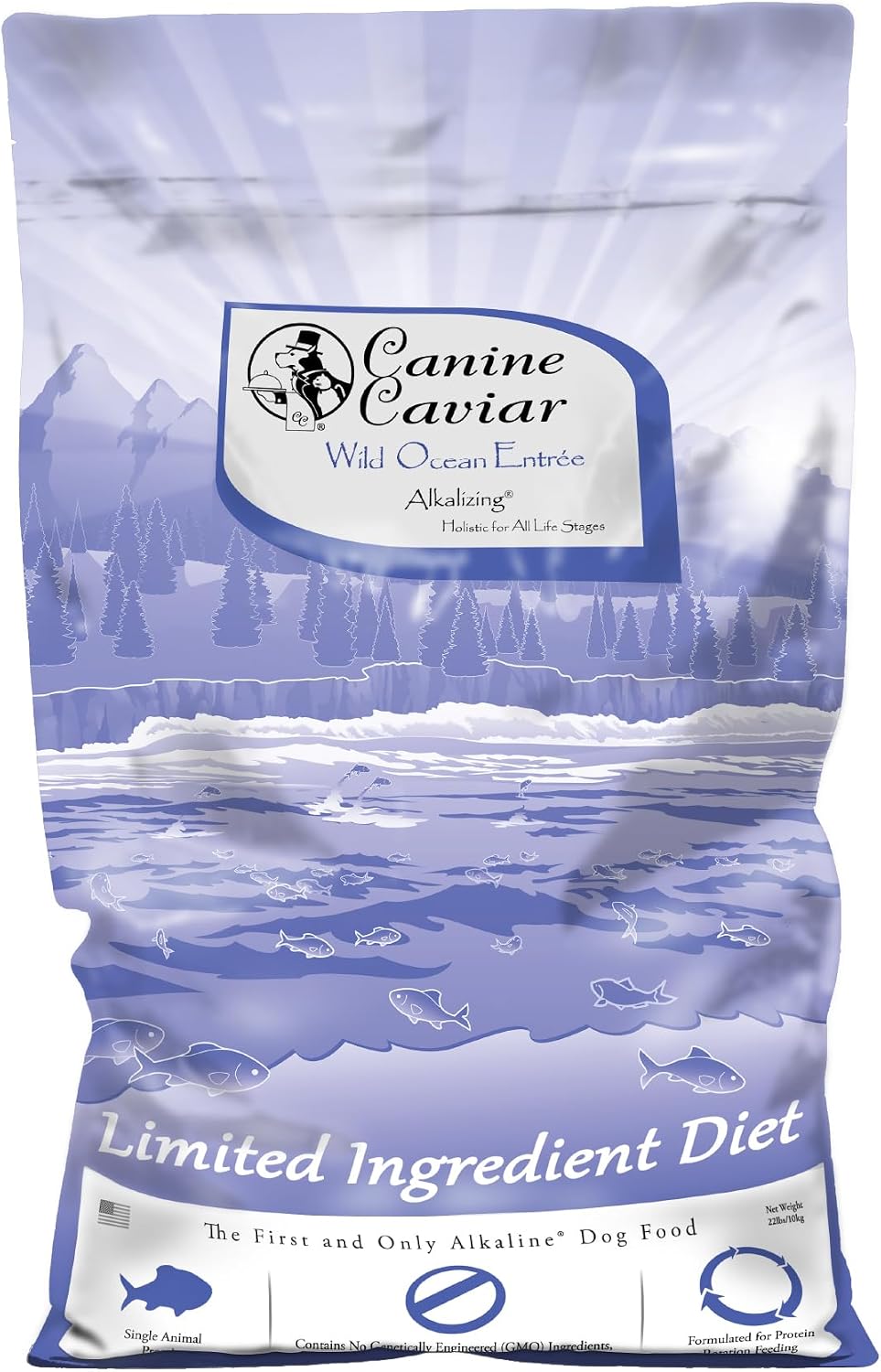 Canine Caviar - Open Range: Water Buffalo & Chickpea Alkaline Dry Dog Food, Limited Ingredients, Gluten-Free, Based on Science & Research, Veterinary Alternative Diet (22 Pound Bag)