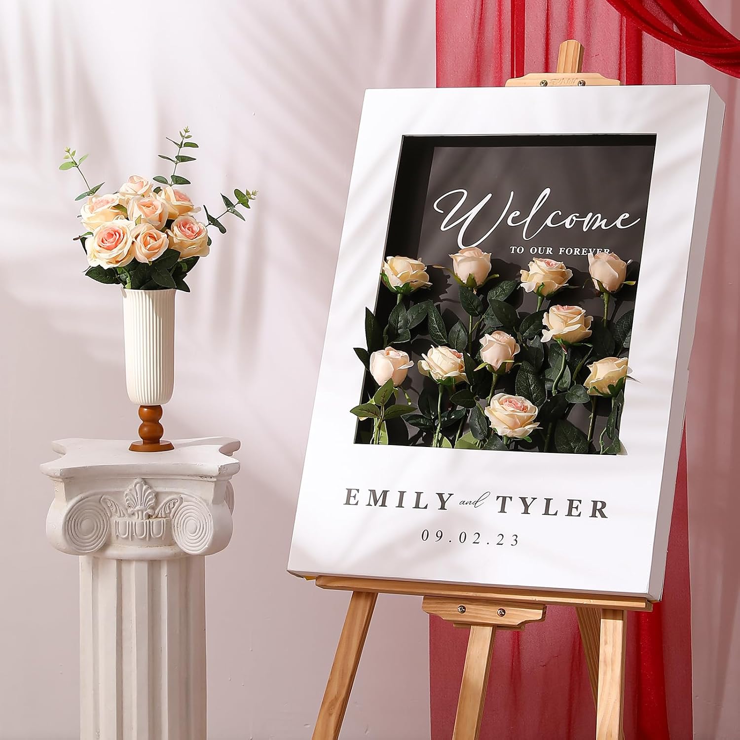 Hawesome 12PCS Artificial Silk Flowers Realistic Roses Bouquet Long Stem for Home Wedding Decoration Party (Yellow, 6 Flowers 6 Buds)