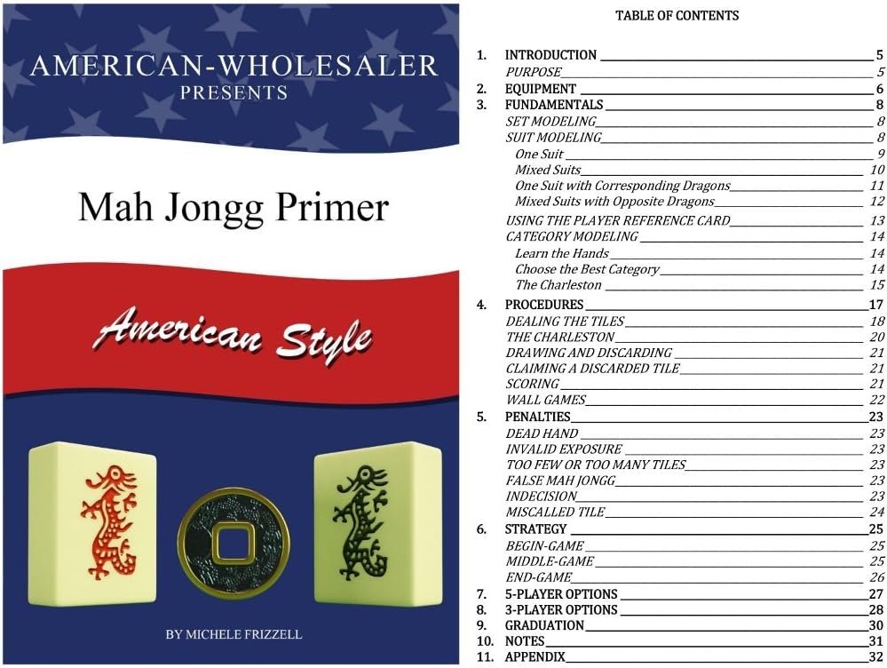 Linda Li New! - American Mahjong Set 166 Premium White Tiles, 4 All-in-One Rack/Pushers