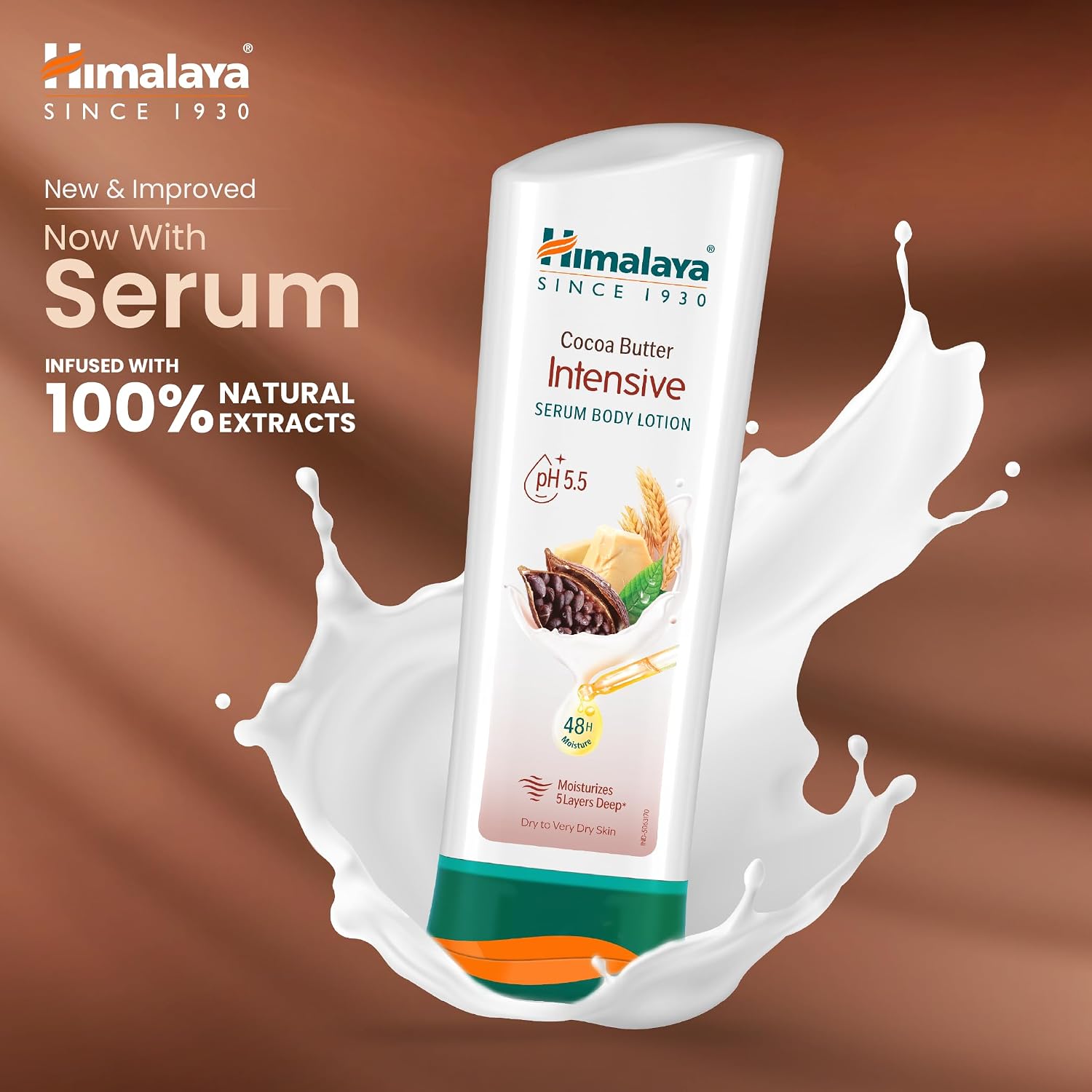 Himalaya Cocoa Butter Intensive Body Lotion, 13.53 oz (400 ml) | Deep Moisturising Cocoa Butter Lotion Formula For Extra Dry Skin & Long-Lasting Hydration