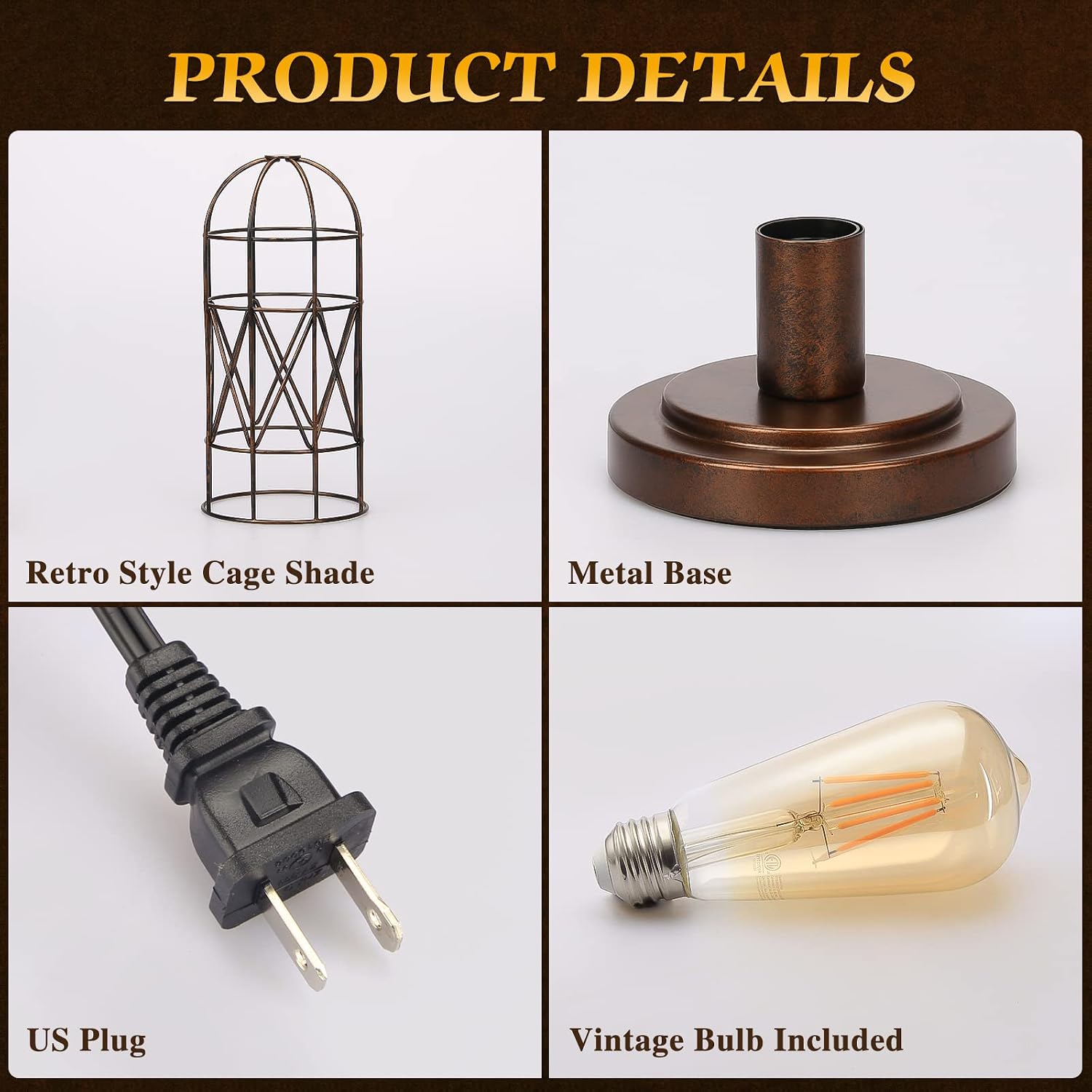 Touch Control Table Lamp, 3 Way Dimmable Lamp, Industrial Bedside Lamp