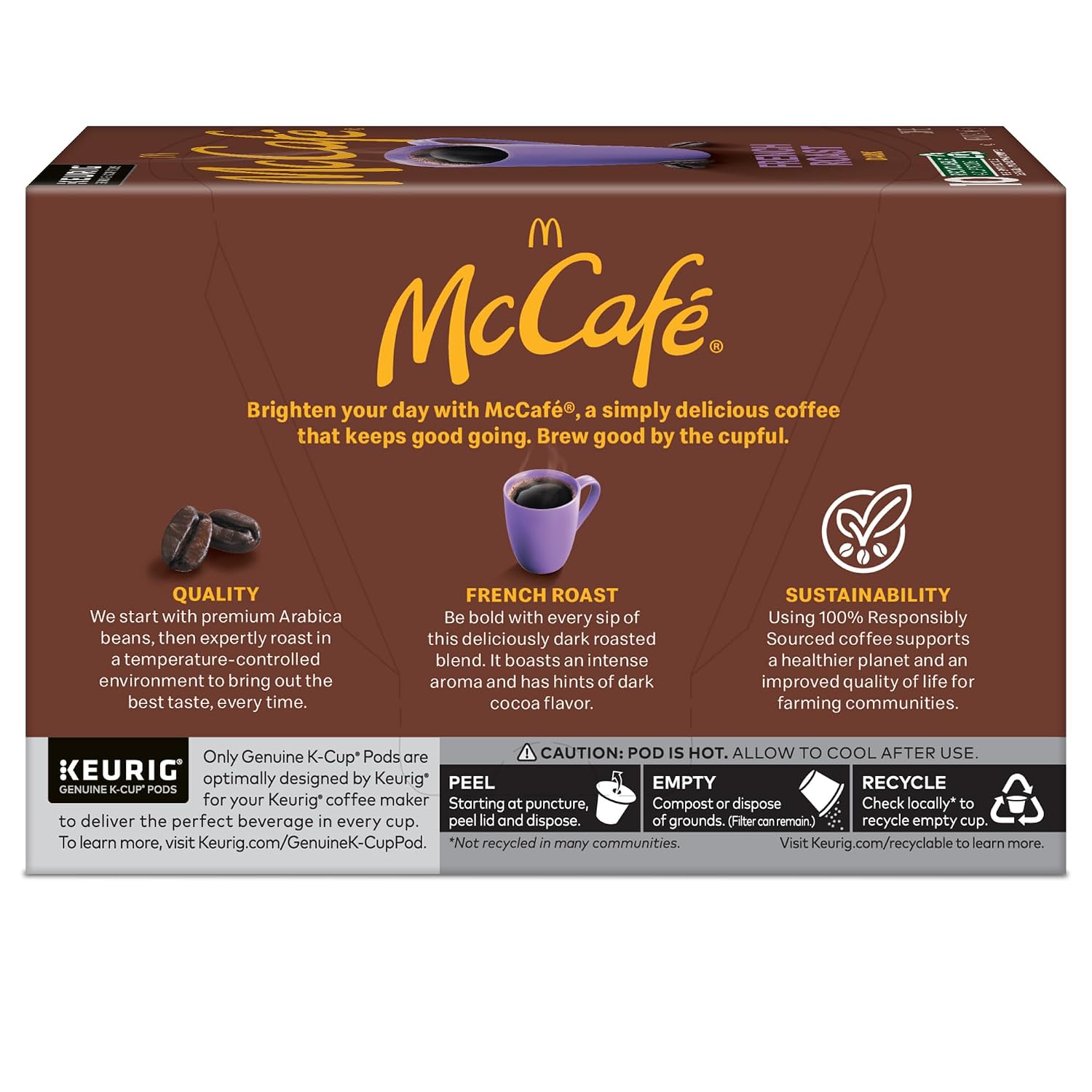 McCafe French Roast, Single Serve Coffee Keurig K-Cup Pods, Dark Roast, 96 Count (4 Packs of 24)
