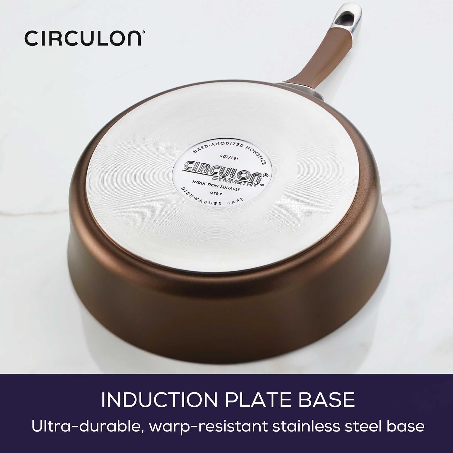 Circulon Symmetry Hard Anodized Nonstick Induction Frying Pan, 8.5-Inch Fry Pan, Black