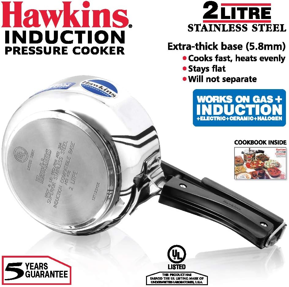 Hawkins Stainless Steel 5.0 Litre Pressure Cooker