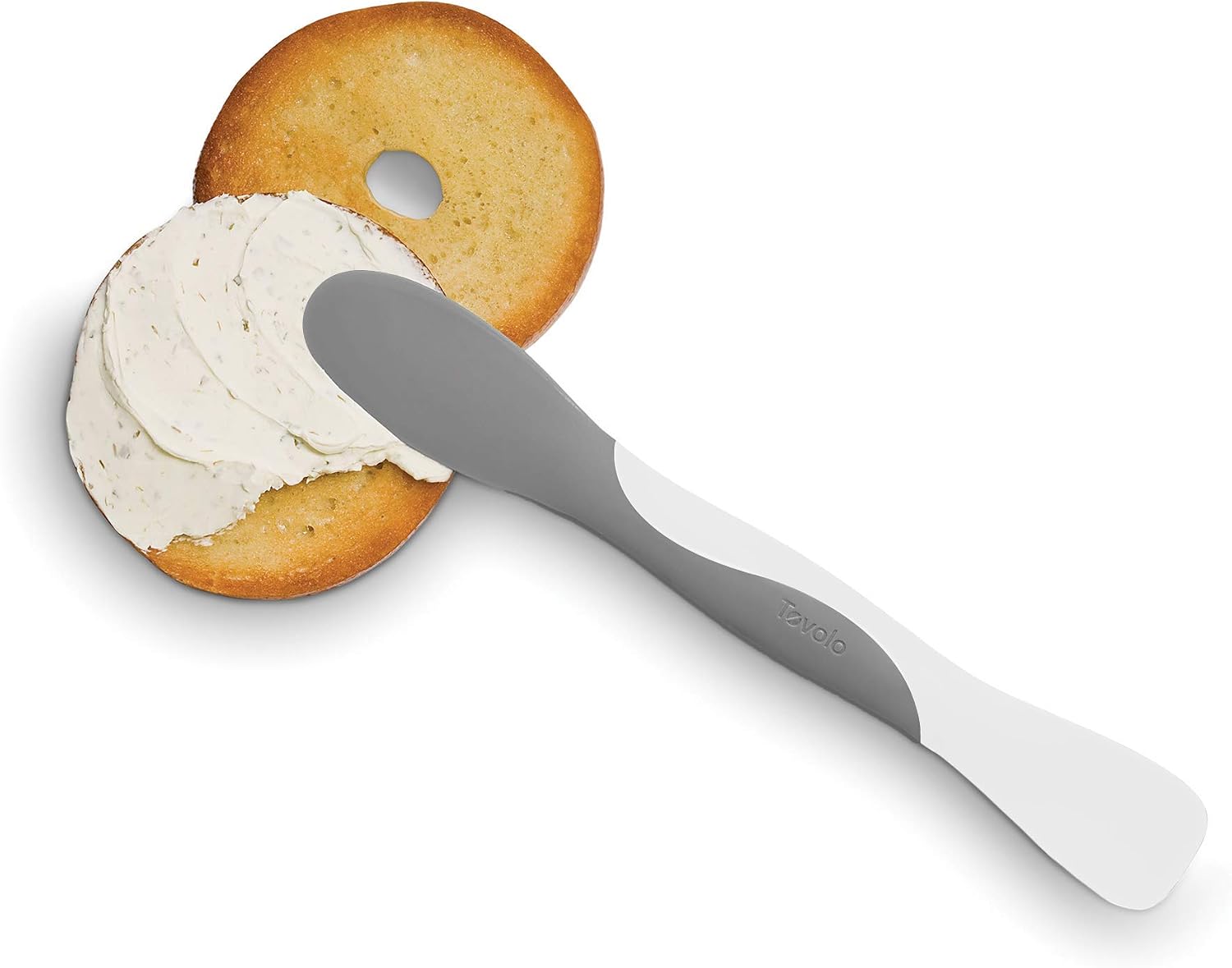 Tovolo Elements Scoop and Spread Large Dual End Silicone Sandwich Spreader Tool with Nylon Handle