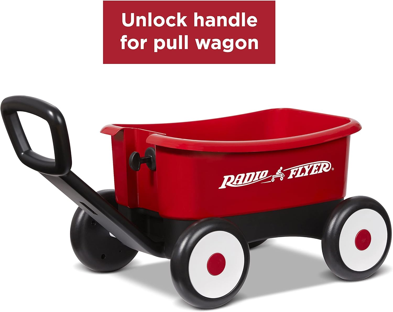 Radio Flyer Push & Pull Walker Wagon with Teddy Bear, Ages 1-4 Years, Red