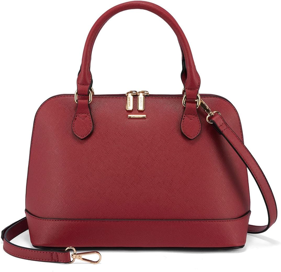 LOVEVOOK Purse for Women, Crossbody Dome Satchel Handbag with Double Zip