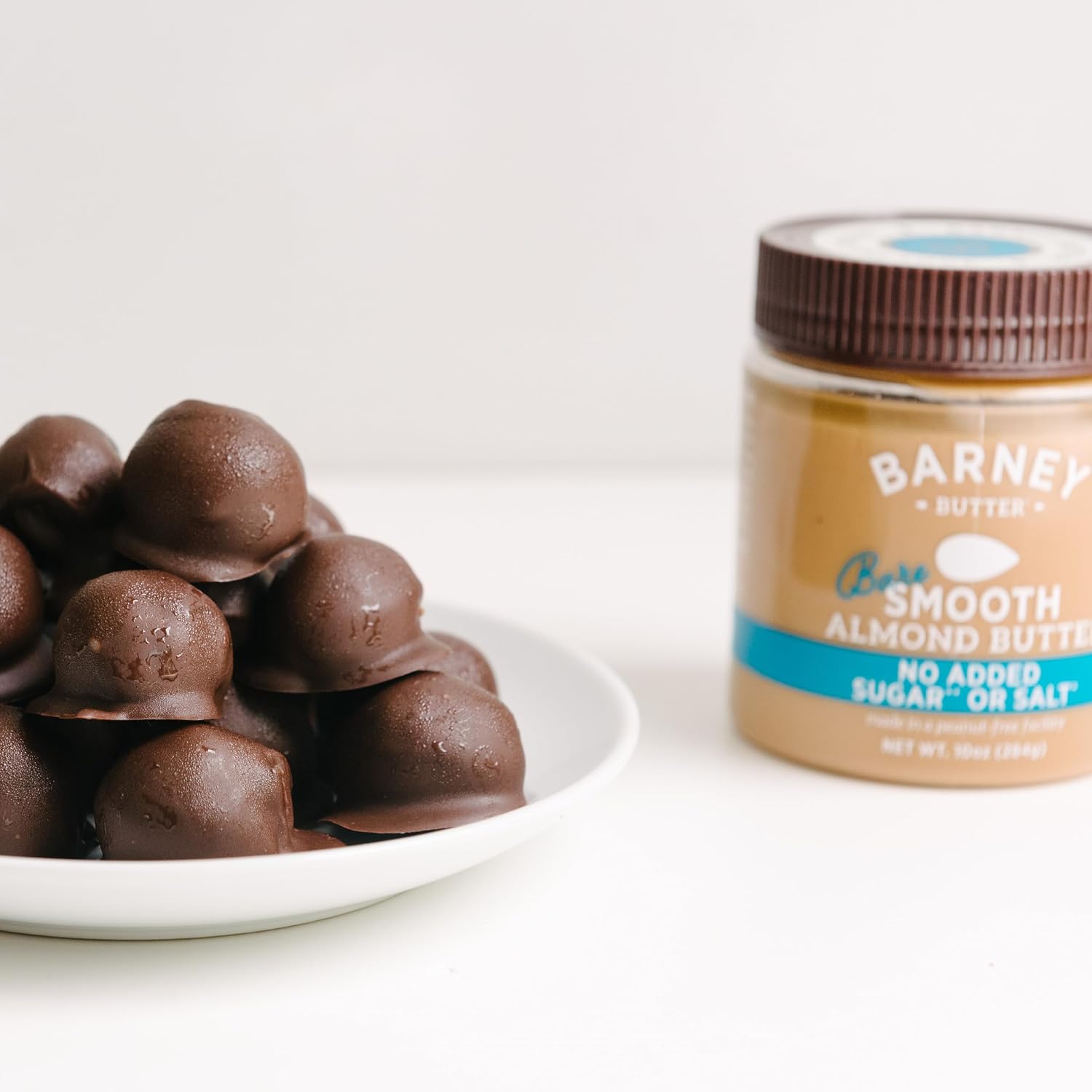 Barney Butter Almond Butter, Bare Smooth, 16 Ounce Jar, No Added Sugar or Salt, Skin-Free Almonds, No Stir, Non-GMO, Gluten Free, Keto, Paleo, Vegan