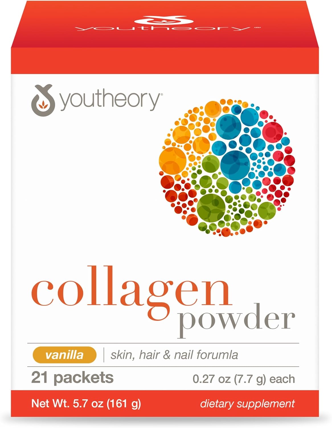 Youtheory Collagen Powder, 20g, Unflavored, 10 oz, 12-Day Supply
