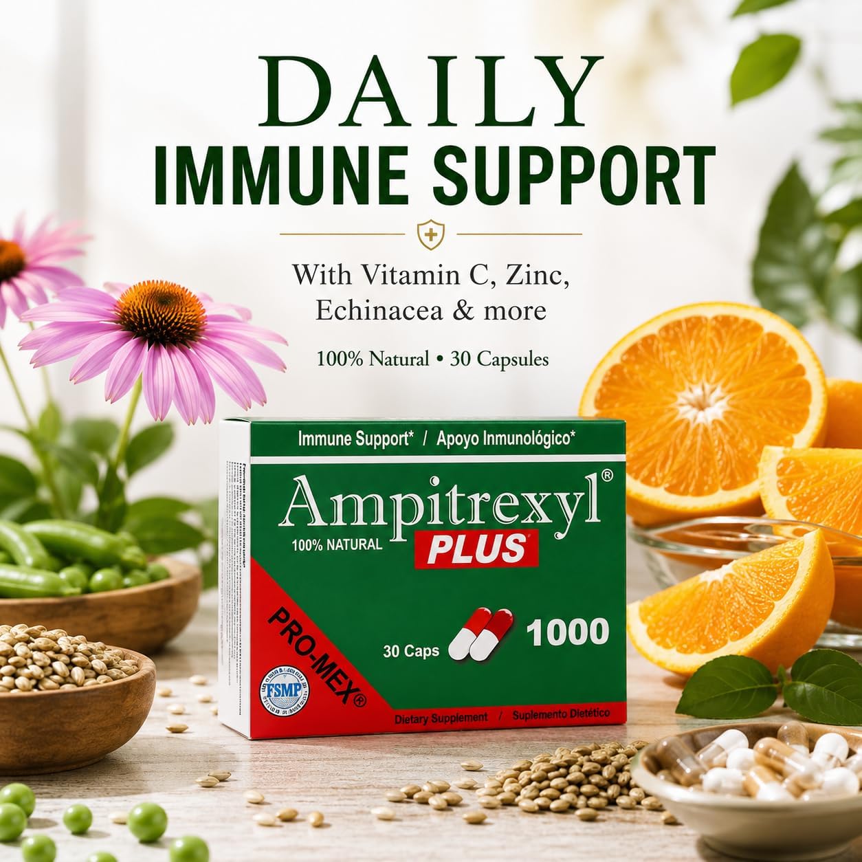 Ampitrexyl Plus Antioxidant Capsules, 1000 mg, 30 Count