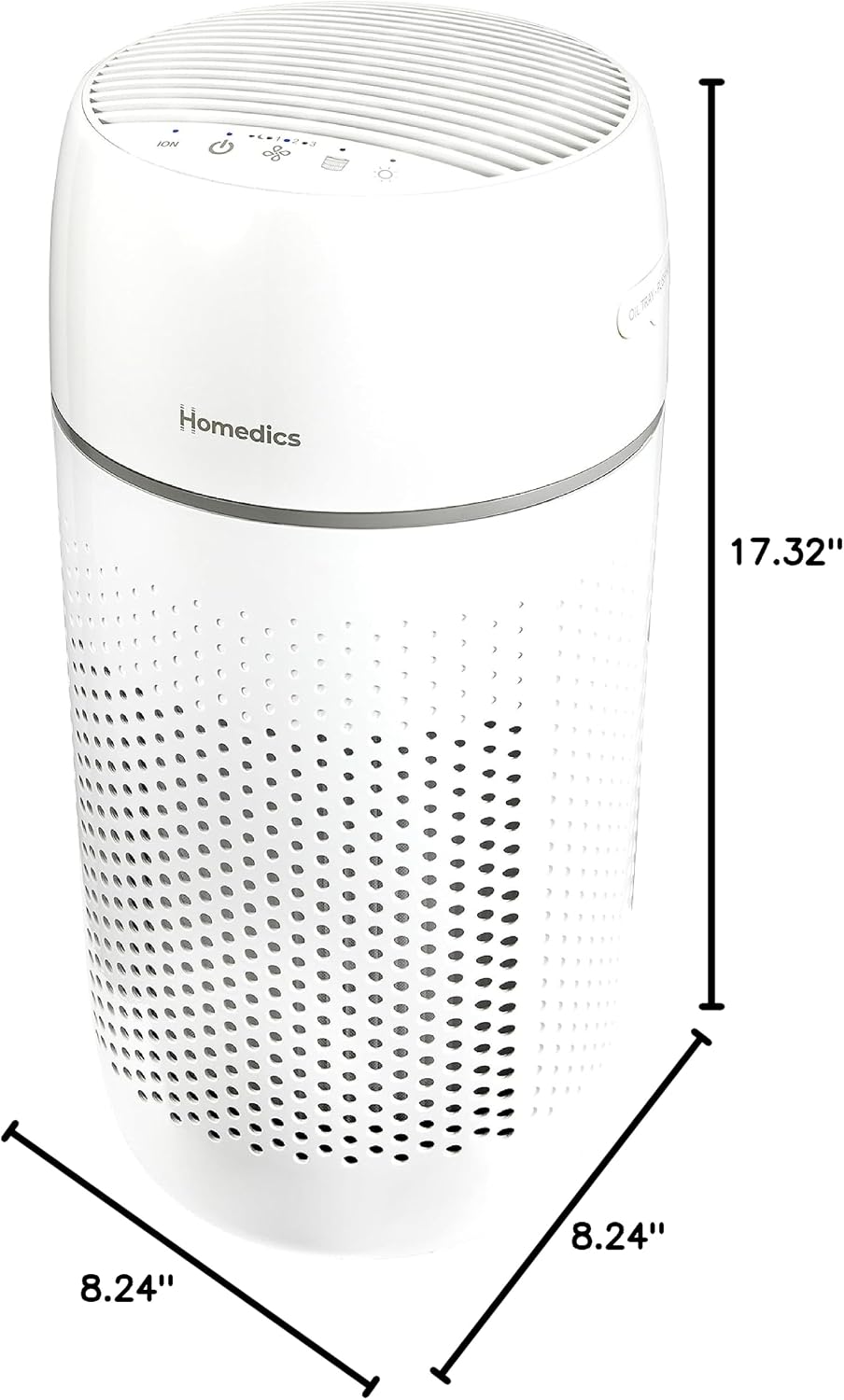 Homedics 5-in-1 PetPlus UV-C Air Purifier, HEPA Filter for 266 Sq Ft Room