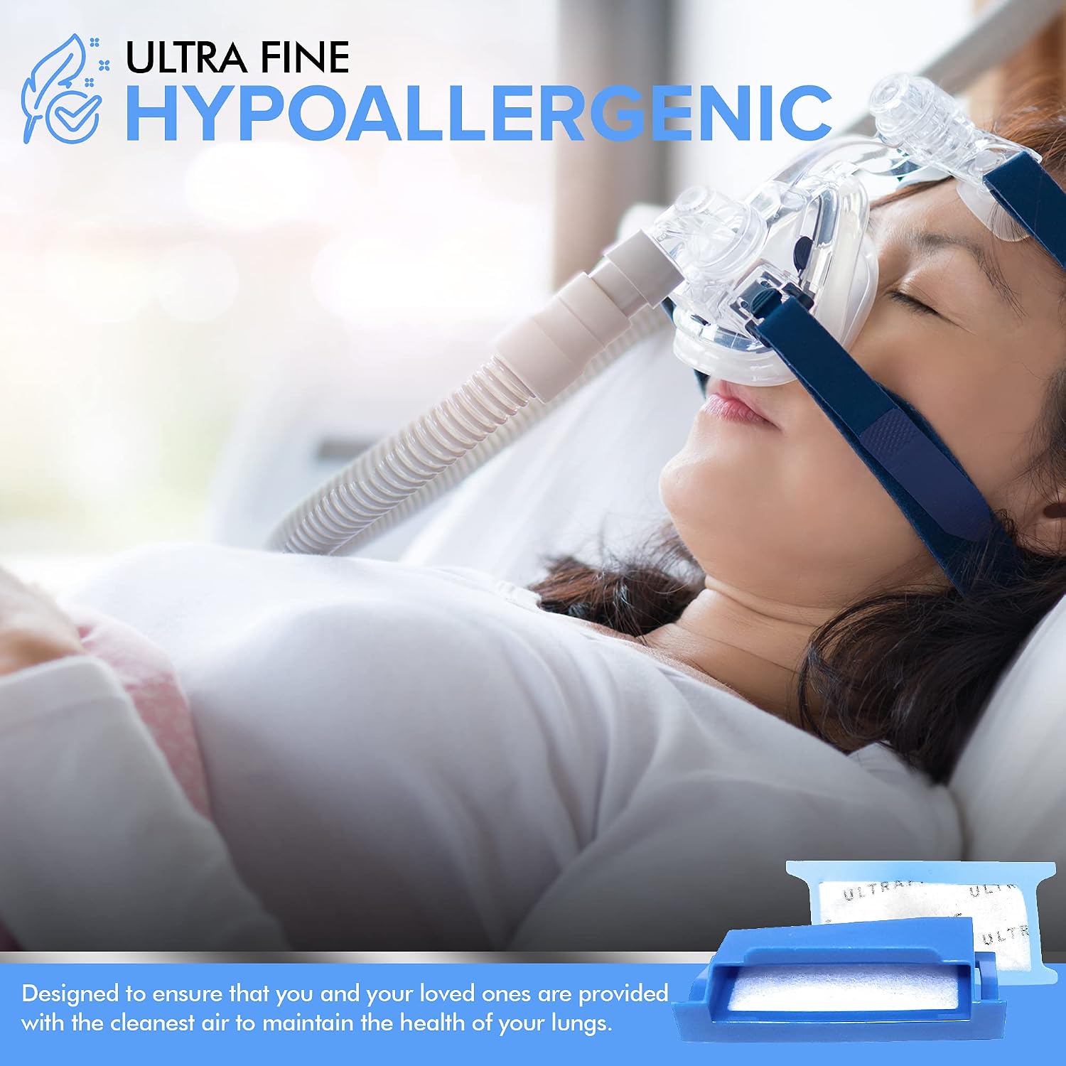 CPAP Filter-Compatible with Philips Respironics Dreamstation 1 - USA Made | All-in-1 CPAP Filters Combo Pack Includes 2 Standard and 6 Ultra-Fine Filters (2 Pollen 6 Ultra-Fine)
