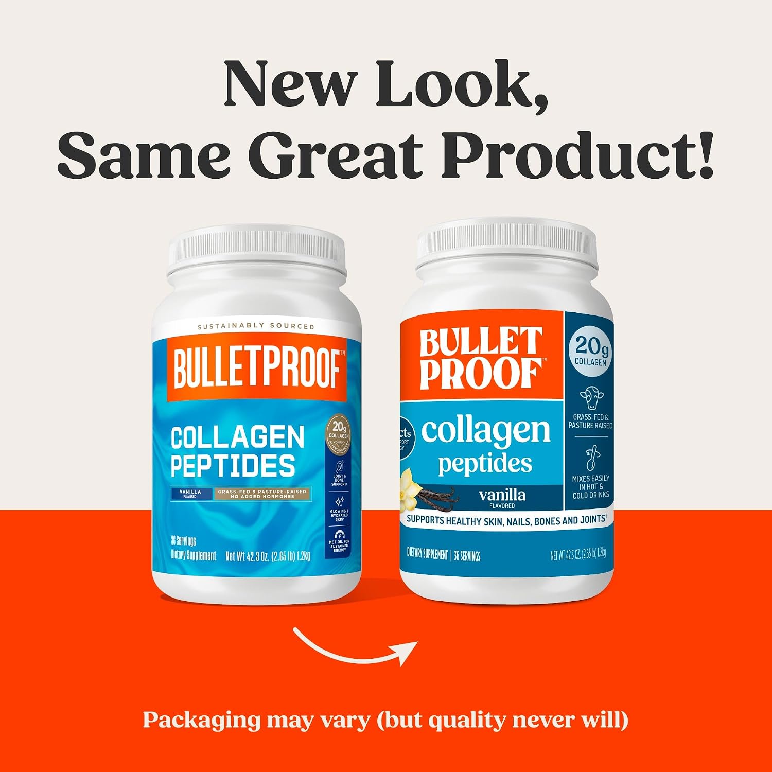 Bulletproof Unflavored Collagen Peptides Protein Powder, 17.6 oz | 20g Grass-Fed Pasture-Raised Collagen Protein and Amino Acids for Skin, Bones and Joints