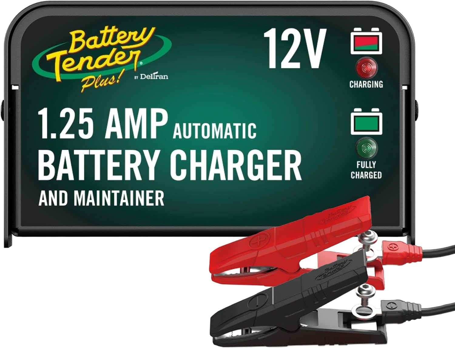 Battery Tender Plus 12V 1.25 AMP Car & Motorcycle Battery Charger and Maintainer, Float Charge for Automotive