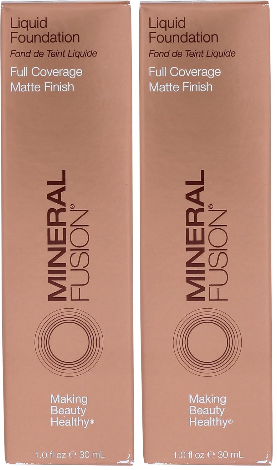 Mineral Fusion Full Coverage Liquid Foundation (Cool 1, Fair), 1 Fl Oz