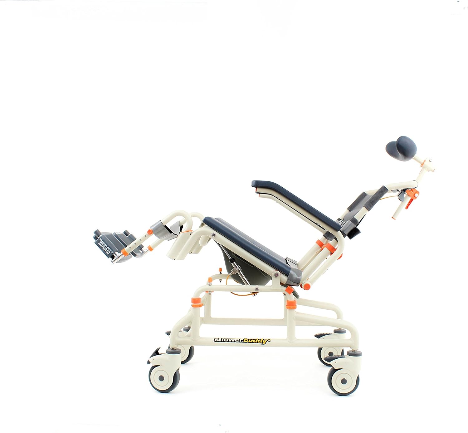 ShowerBuddy SB3T Roll in Bath Shower Commode Chair with Tilt | Adjustable Height With Swing Away Footrests and Armrests | Perfect Mobility Companion