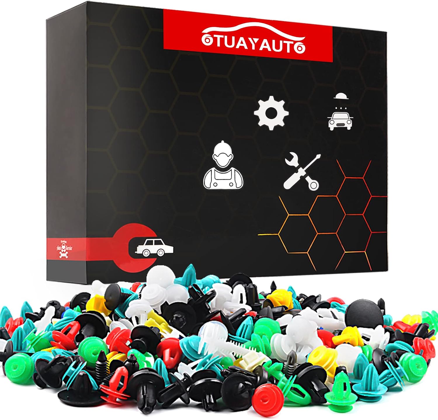 OTUAYAUTO 245 PCS Fender Clips Car Clips Bumper Plastic Rivets