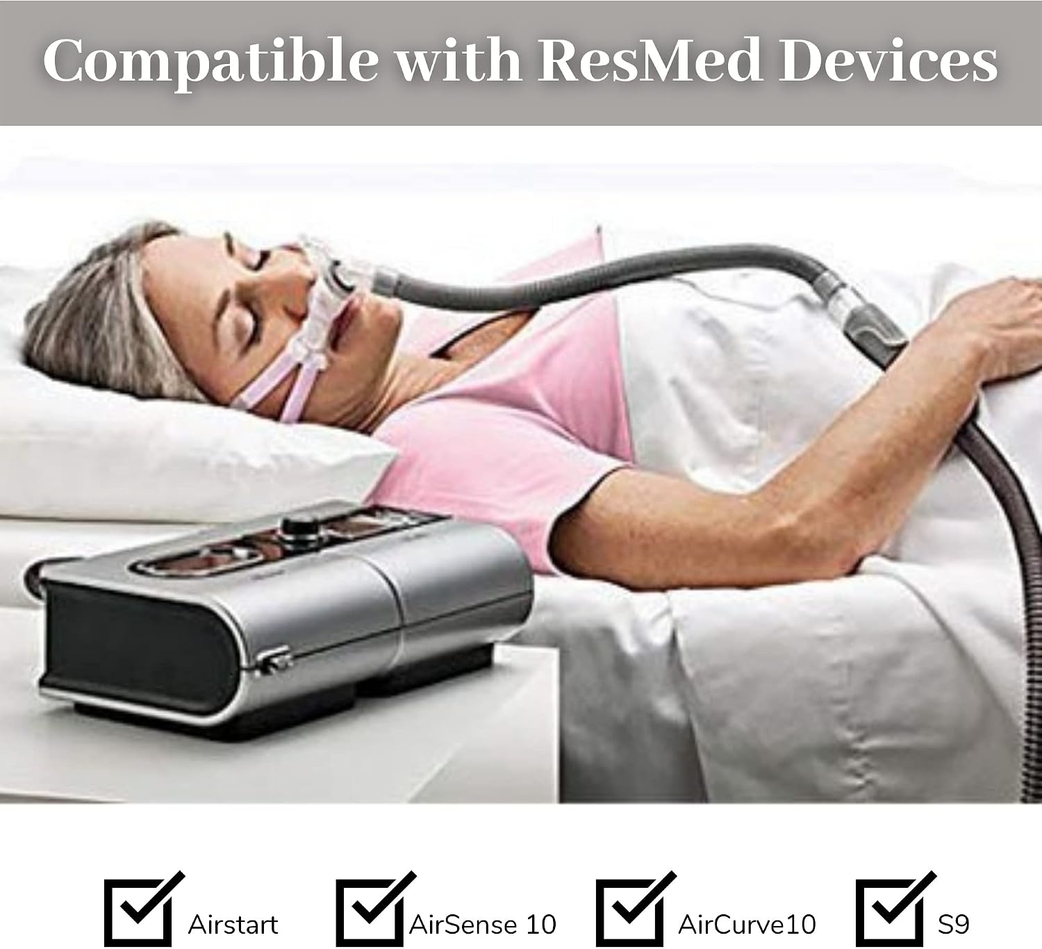 20-Pack Disposable CPAP Filters for ResMed AirSense 10 / AirCurve 10 / S9 / AirStart – Replacement CPAP Machine Filters for Dust, Pollen, Allergens