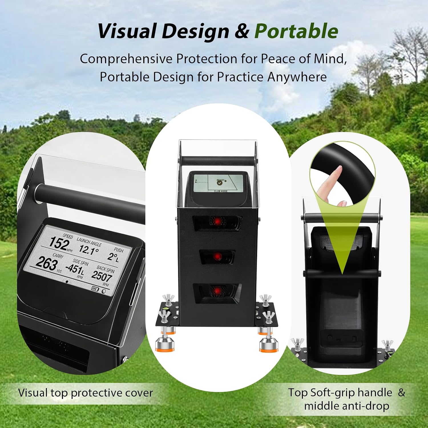 Case for Bushnell Launch Pro / for Foresight Golf Launch Monitor Simulator | Portable Metal Protective Case, Visual Golf Launch Monitor Shield