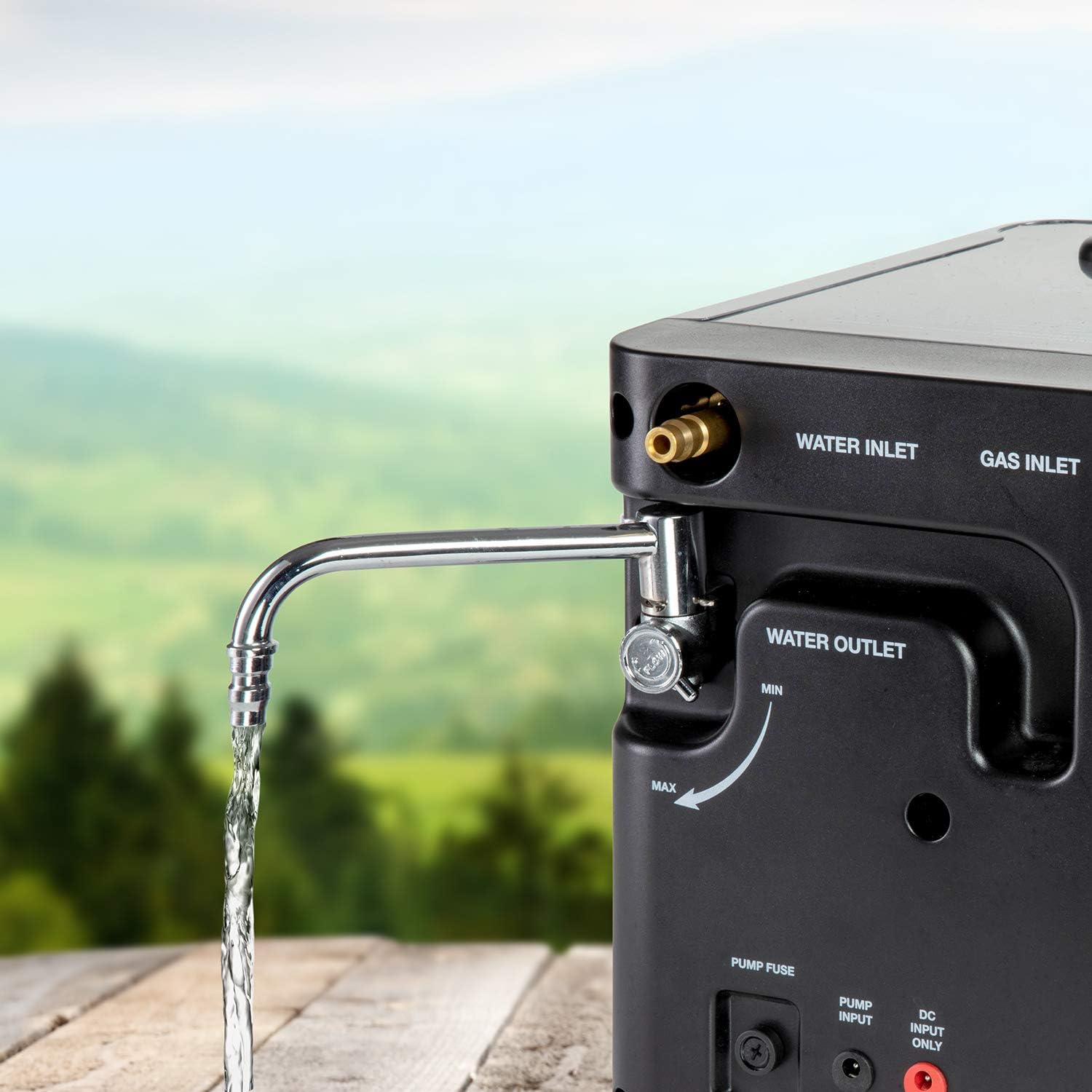 Hike Crew Portable Propane Tankless Water Heater & Shower, LCD, Gray | Perfect for camping, hiking, fishing