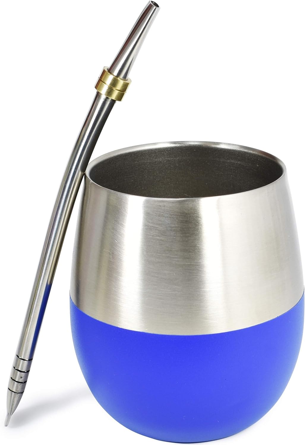 Novomates [NEW] Mate Cup and Bombilla Set - Mate Gourd - Includes Double Wall Stainless Steel Yerba Mate Tea Cup with Stanley Steel Mate Straw –