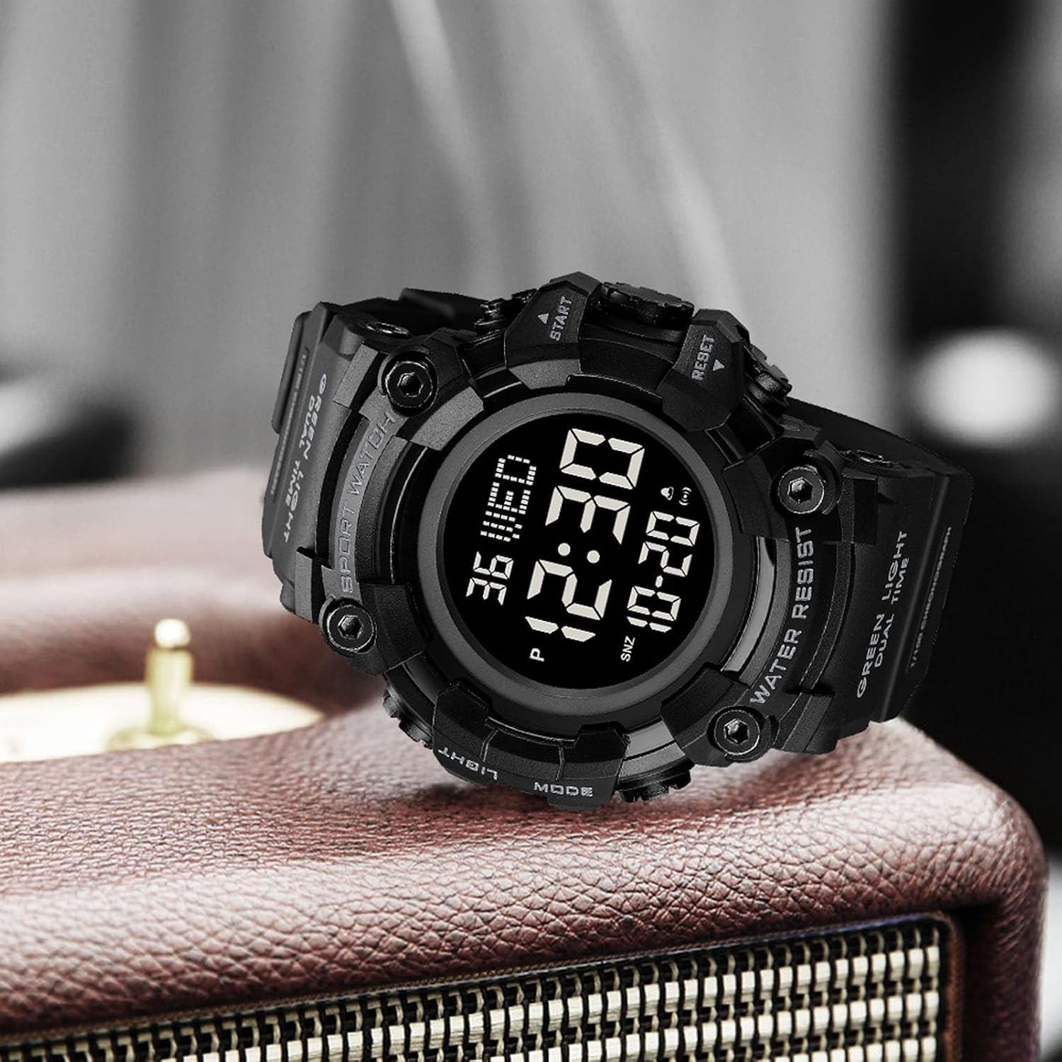 FANMIS Men's Digital Sport Watch Military LED Alarm Waterproof Quartz Watch | Tactical Outdoor Sport Watch Multi Function Led Display Alarm Stopwatch Date Quartz Rugged Style Daily Water Resistance