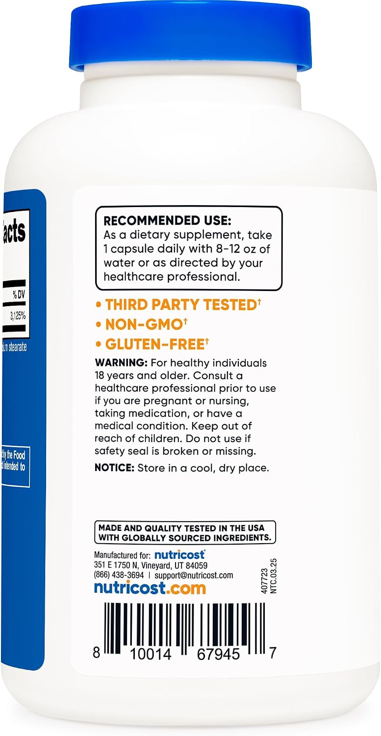 Nutricost Niacinamide (Vitamin B3) 500mg, 240 Capsules, Flush Free | Gluten-Free, GMO-Free