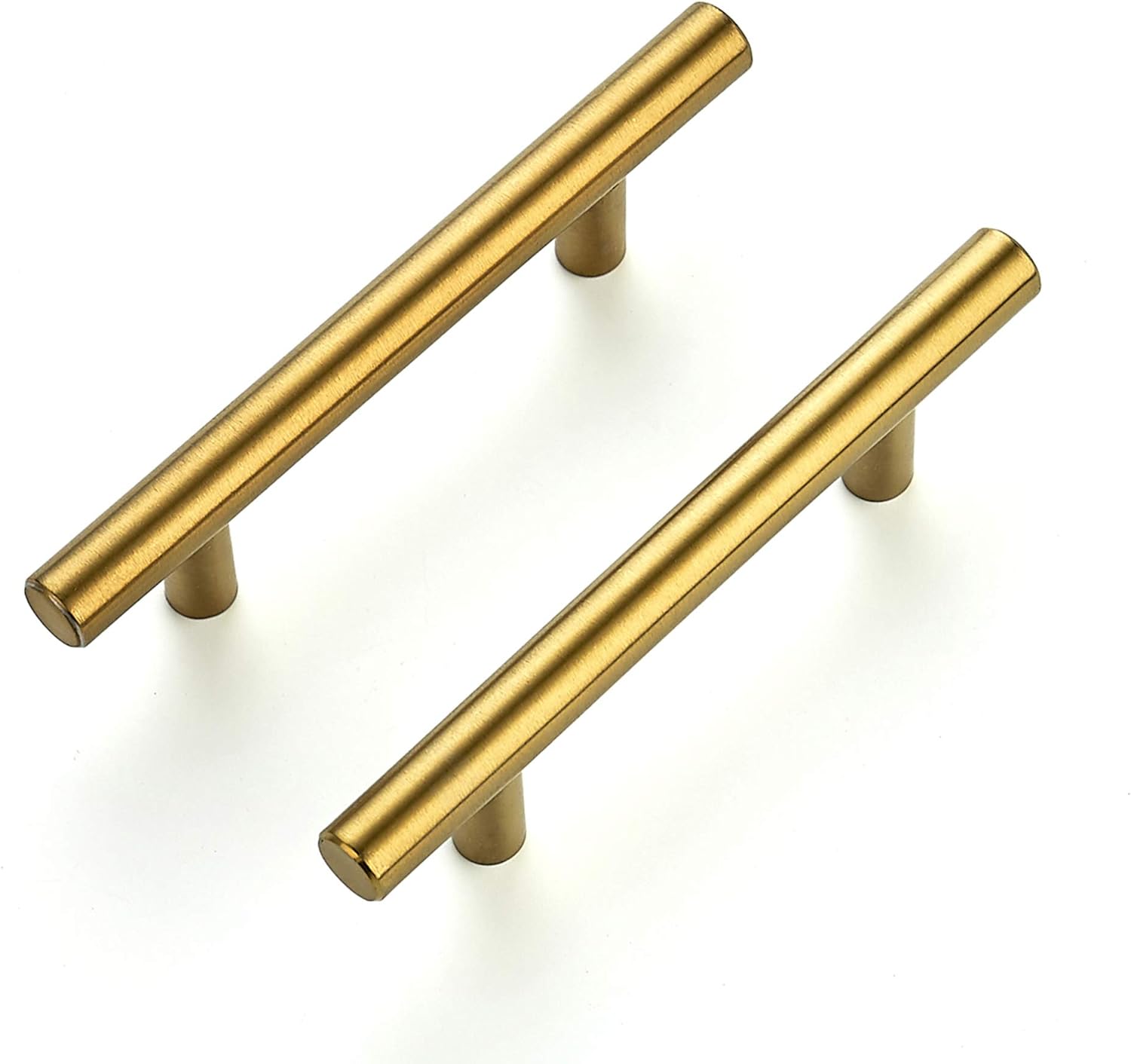 Ravinte Cabinet Handles,5" Length,3" Hole Center,Brushed Brass,30 Pack