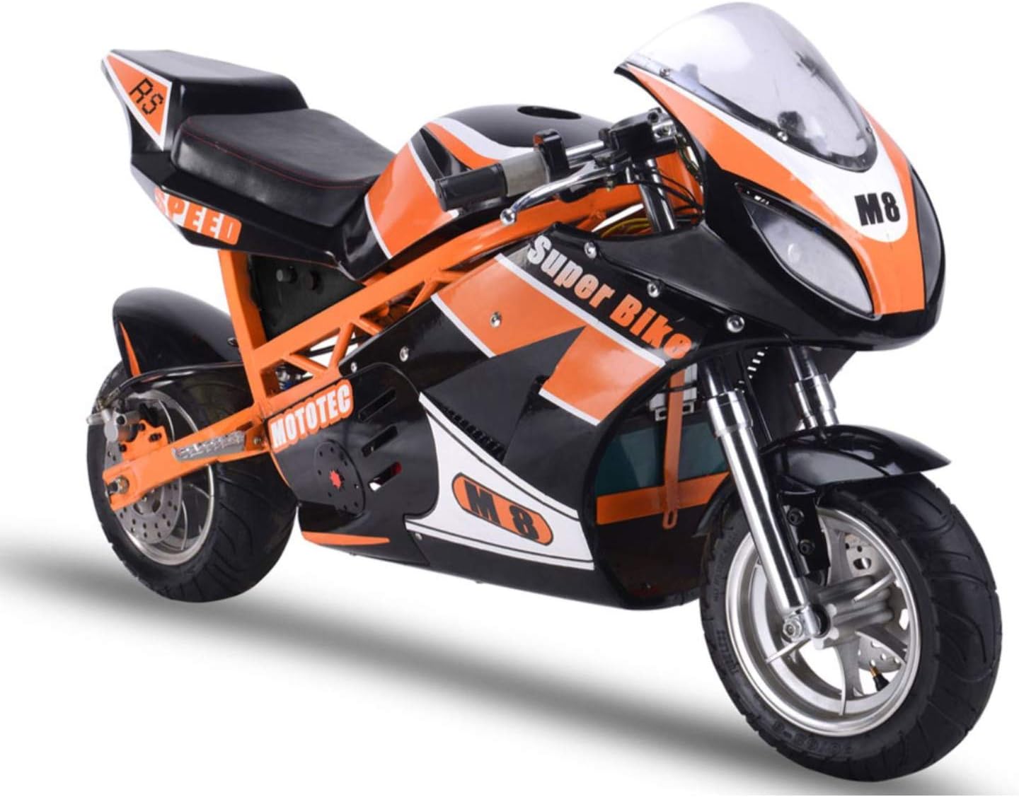 MotoTec 1000w 48v Electric Superbike Black