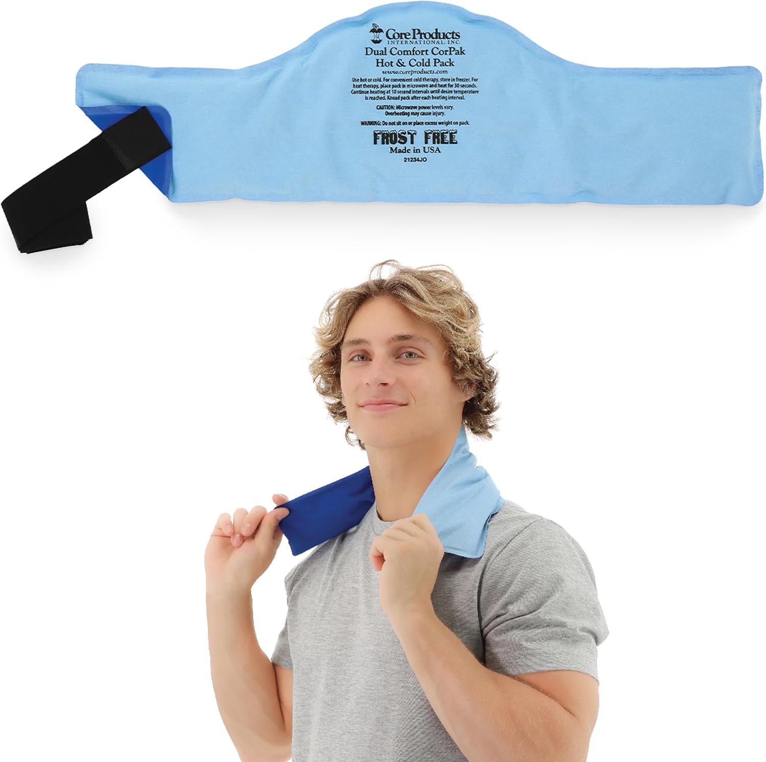 Reusable Hot & Cold Therapy Pack for Pain Relief and Injuries, Large | Provides versatile hot or cold therapy to help relieve muscle aches, joint pain, swelling, and stiffness.