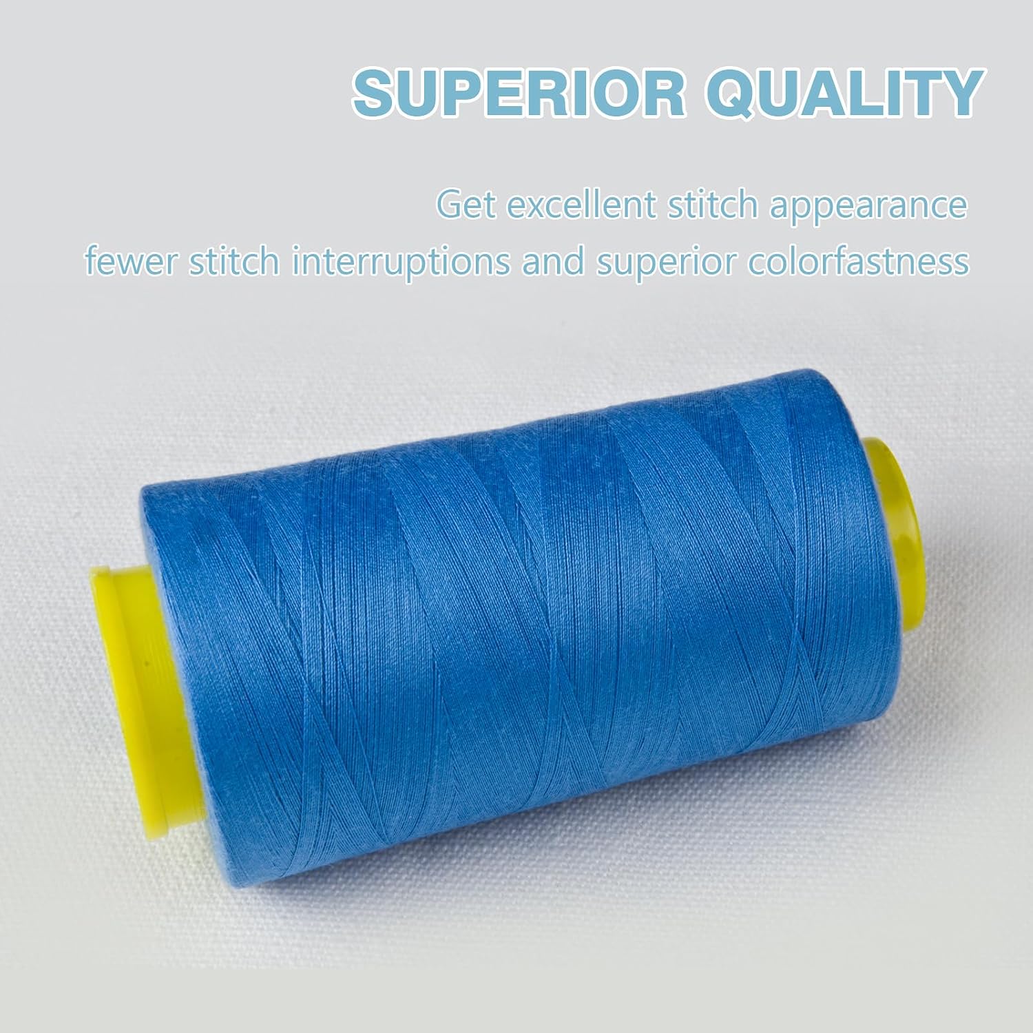 Black Serger Thread, All-Purpose Thread for Sewing, Polyester, 4 Cones of 3000 Yards Each Spool for Sewing Machine