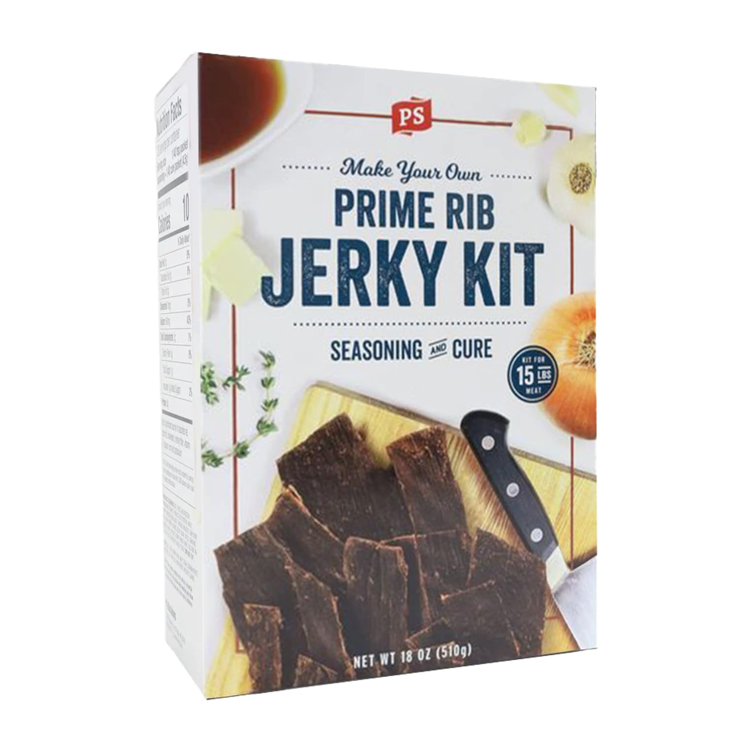 PS Seasoning Jerky Seasoning and Cure Kit (Cracked Pepper & Garlic)- Award-Winning DIY Beef Jerky Making Kit with Seasoning Mix & Cure- Oven, Smoker, Dehydrator- Great for Beef, Turkey, Venison