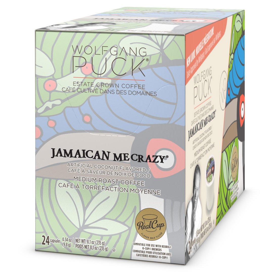 Wolfgang Puck Coffee Single Serve Capsules, Compatible with Keurig K-Cup Brewers, Hawaiian Hazelnut, 24 Count