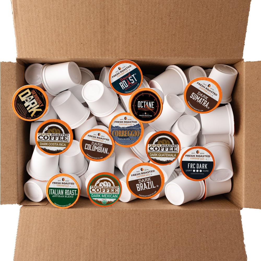 Fresh Roasted Coffee, Organic Colombian K-Cup Pods for Keurig Brewers, Medium Roast, USDA Organic, Kosher, 24 Count (Pack of 3)