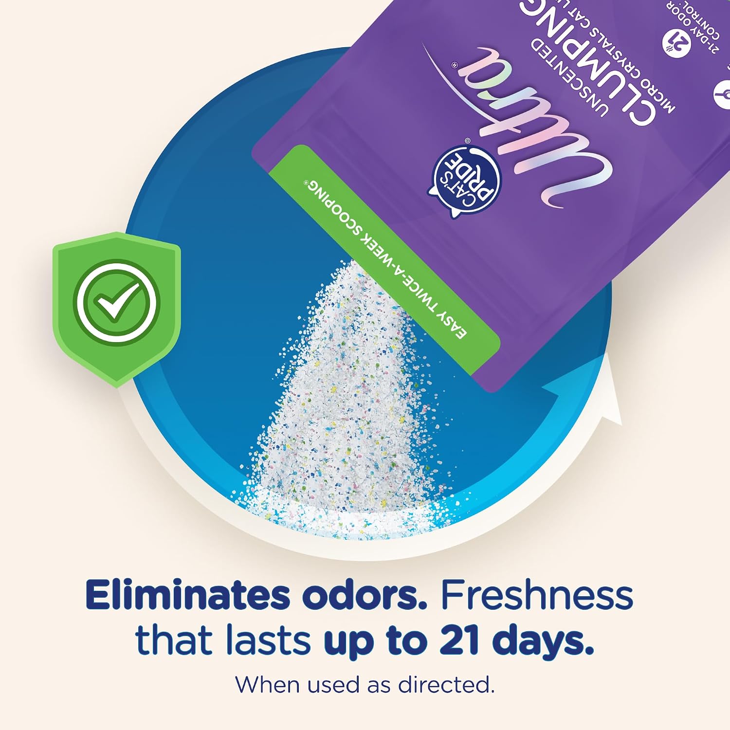 Ultra by Cat's Pride Micro Crystals Litter with 30-Day Odor Control, 5lbs