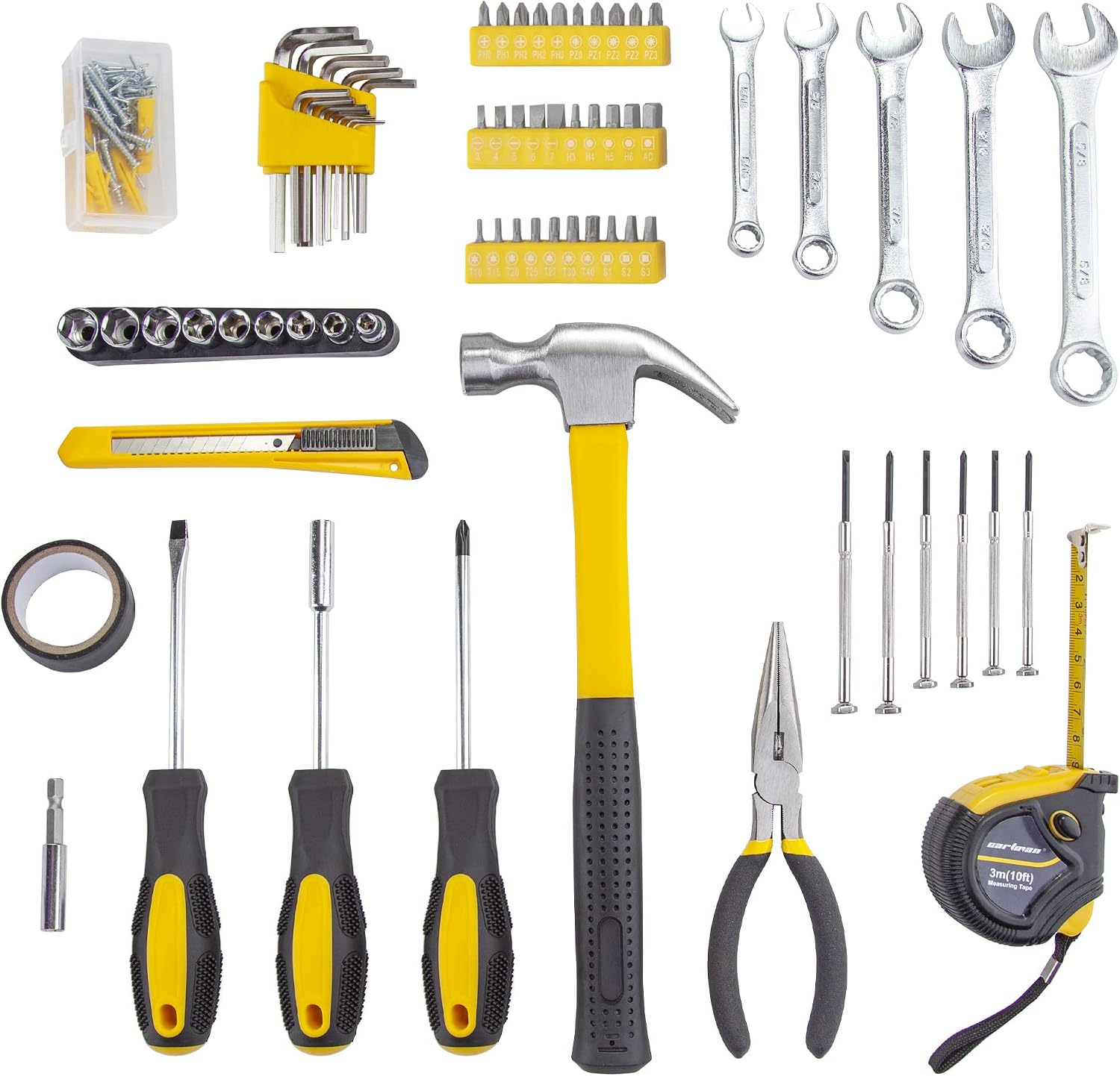 CARTMAN 148-Piece Automotive And Household Tool Set, Blue Repair Kit Case