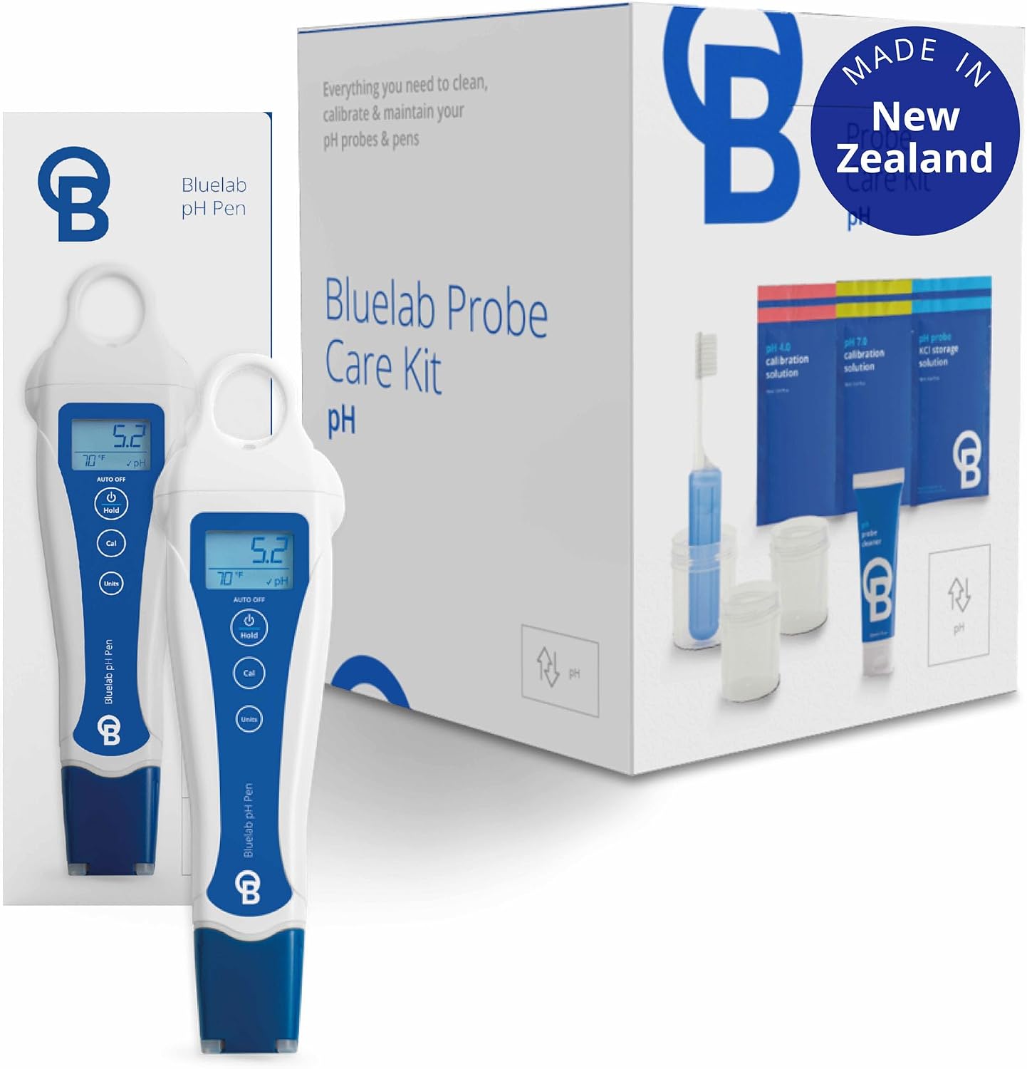 Bluelab pH Pen - ± 0.1 pH Accurate - Durable Double Junction Probe | Waterproof and Floats - Auto Temperature Compensation - Made in NZ