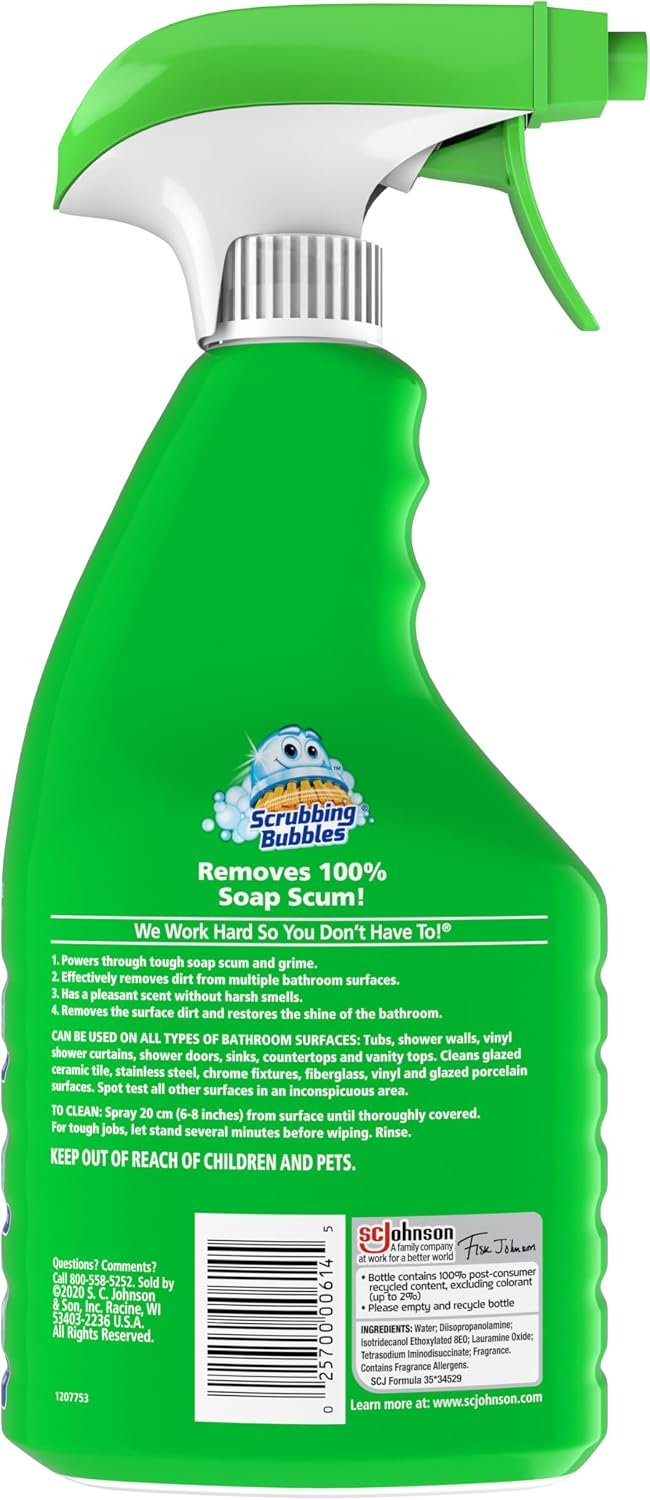 Scrubbing Bubble Bathroom Grime Fighter, Floral Fusion Scent, 32 oz Spray Bottle