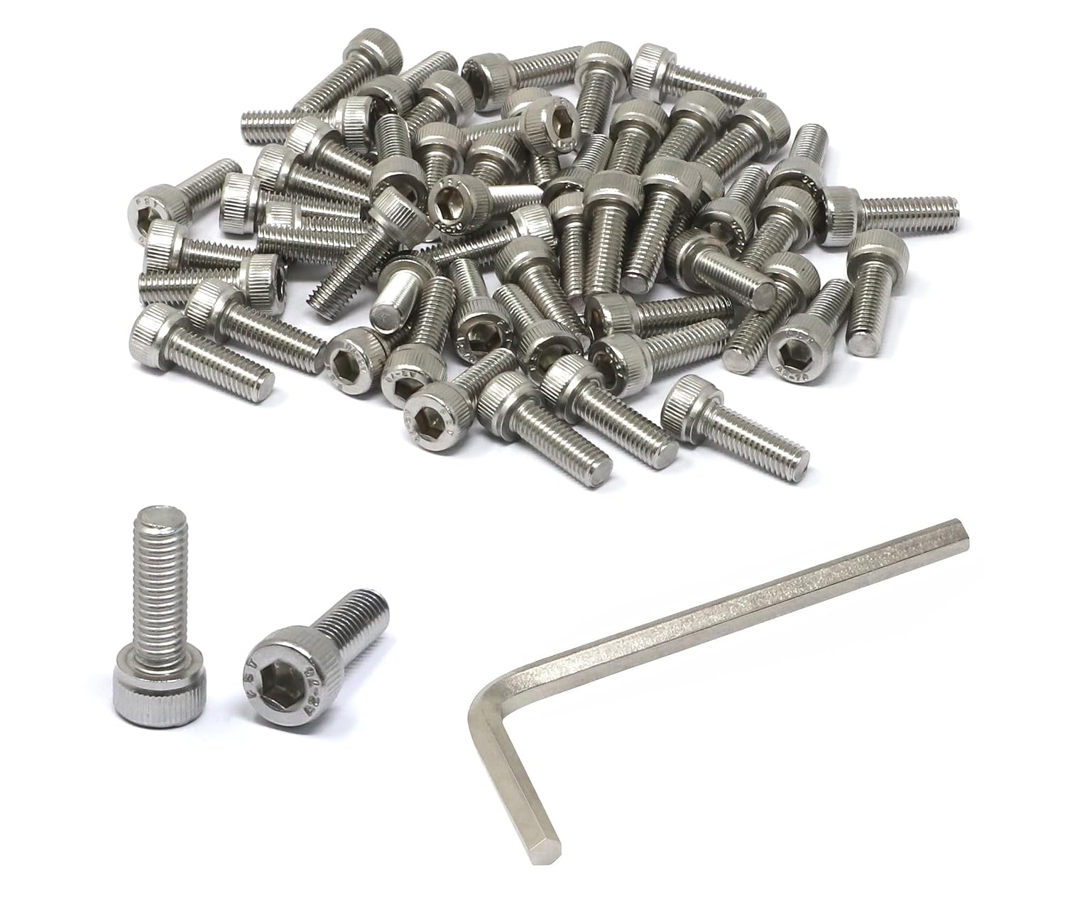 iexcell 20 Pcs M8 x 30/35/40/45/50 mm Stainless Steel 304 Hex Socket Head Cap Screws Bolts Assortment, Fully Threaded