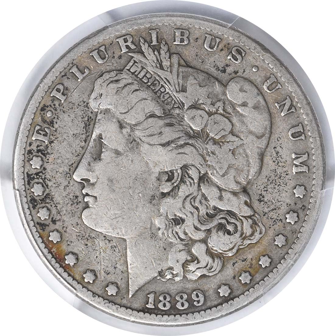 1889 CC Morgan Dollar PCGS F12