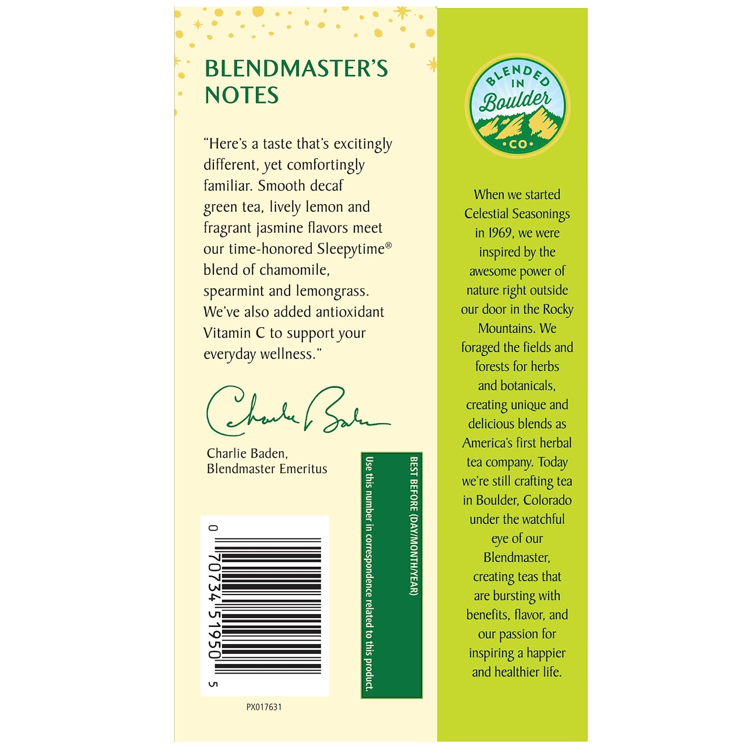 Celestial Seasonings Authentic Green Tea 40 Count