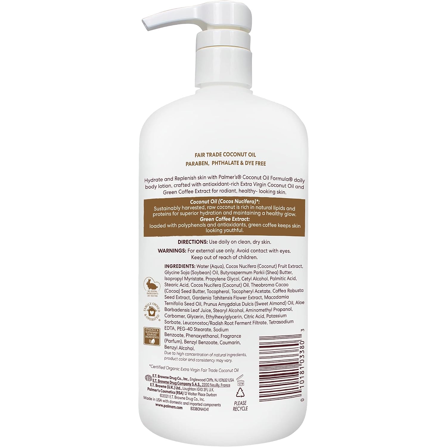 Palmer's Coconut Oil Formula Body Lotion for Dry Skin (13.5 Fl Oz) | A hydrating hand and body moisturizer with Green Coffee Extract and Vitamin E for 48 hour moisture and radiant skin