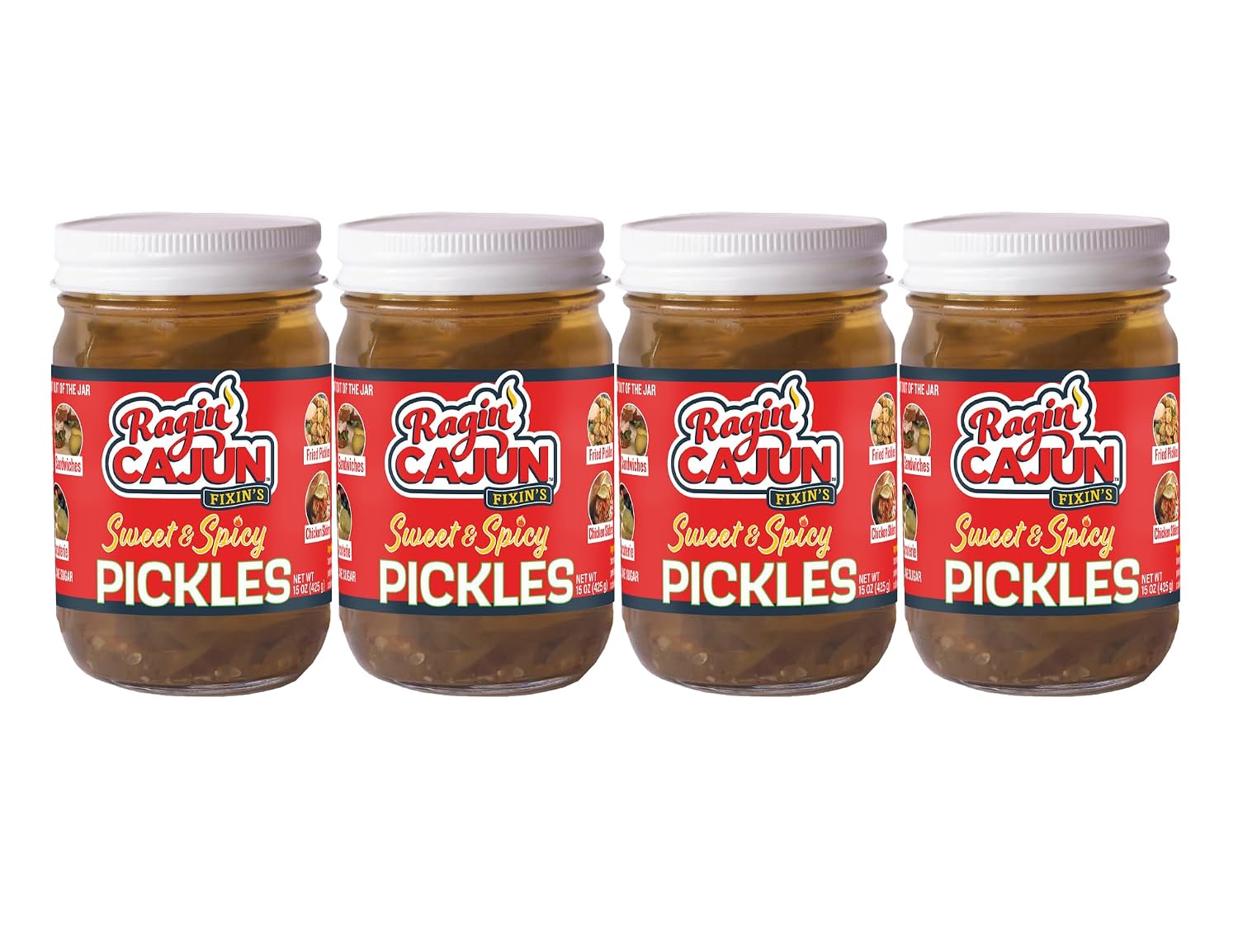 Ragin' Cajun Candied Jalapeno Slices, 12 fl oz - Pack of 2