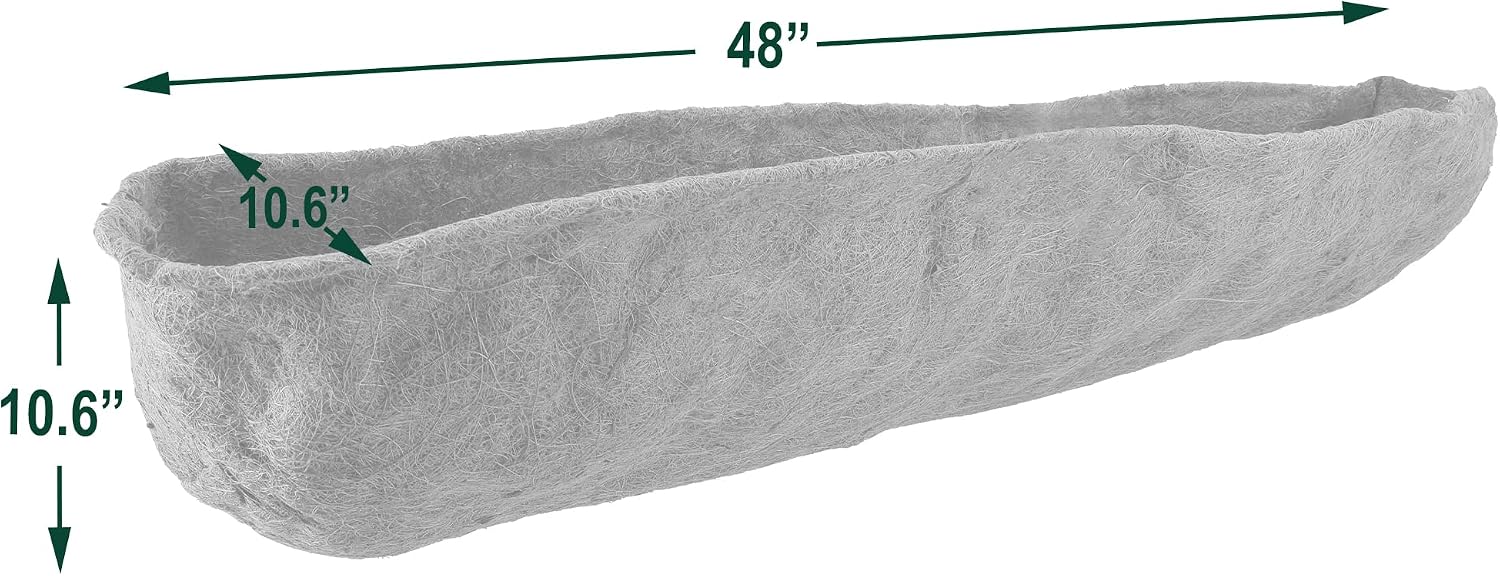 Arcadia Garden Products Extra Durable CB52 18-inch Coco Liner for Half Round Circle Wall Mounted Planters