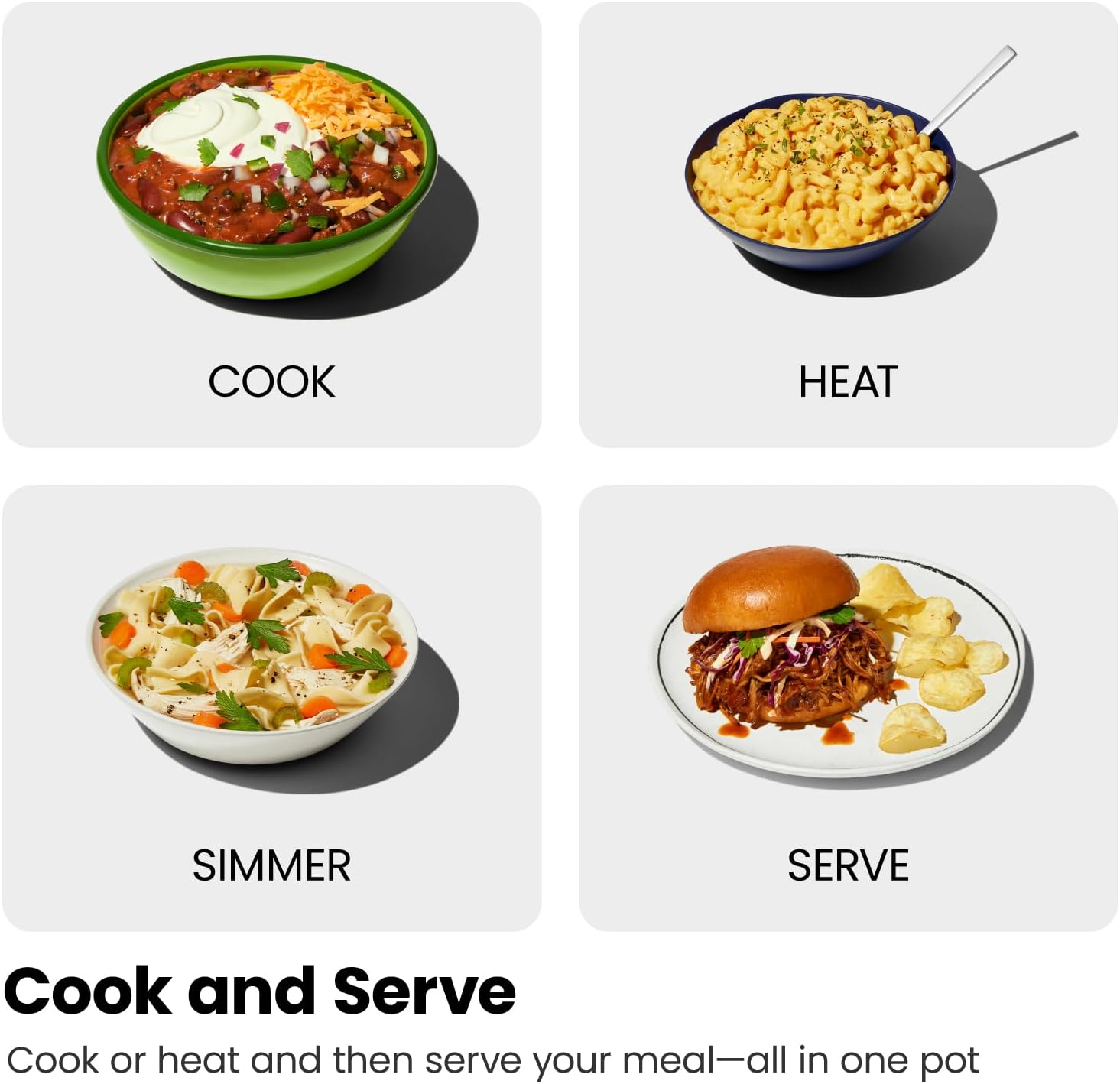 Chefman Triple Slow Cooker & Food Warmer, Three Crock Slowcooker with 2.5 Qt. Ceramic Crocks, 7.5-Quart Total Capacity, PFAS-Free, Three Temperature Settings, Dishwasher-Safe Parts – Stainless Steel