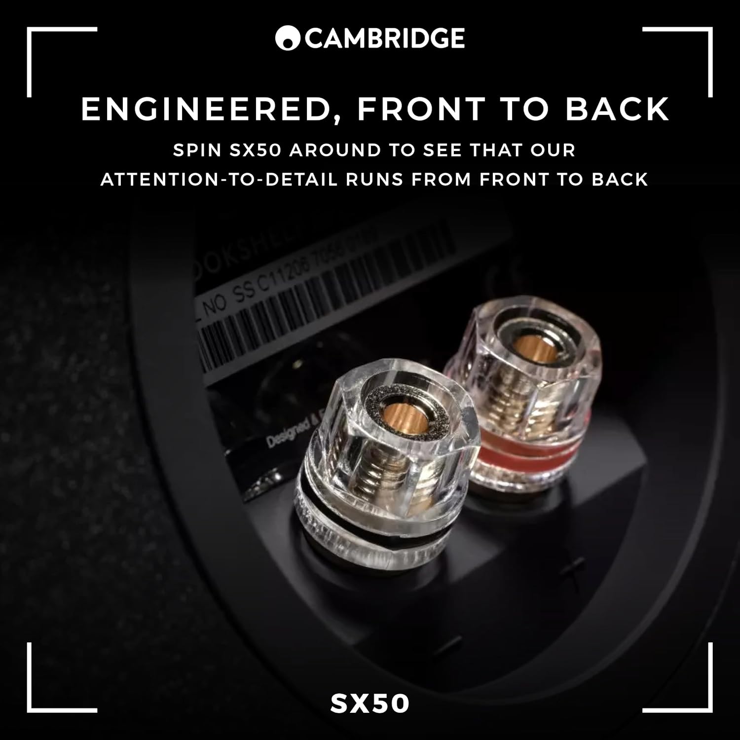 Cambridge Audio SX-50 Bookshelf Speaker | 100 Watt Home Theater Compact Speaker Pair (Matte Black)