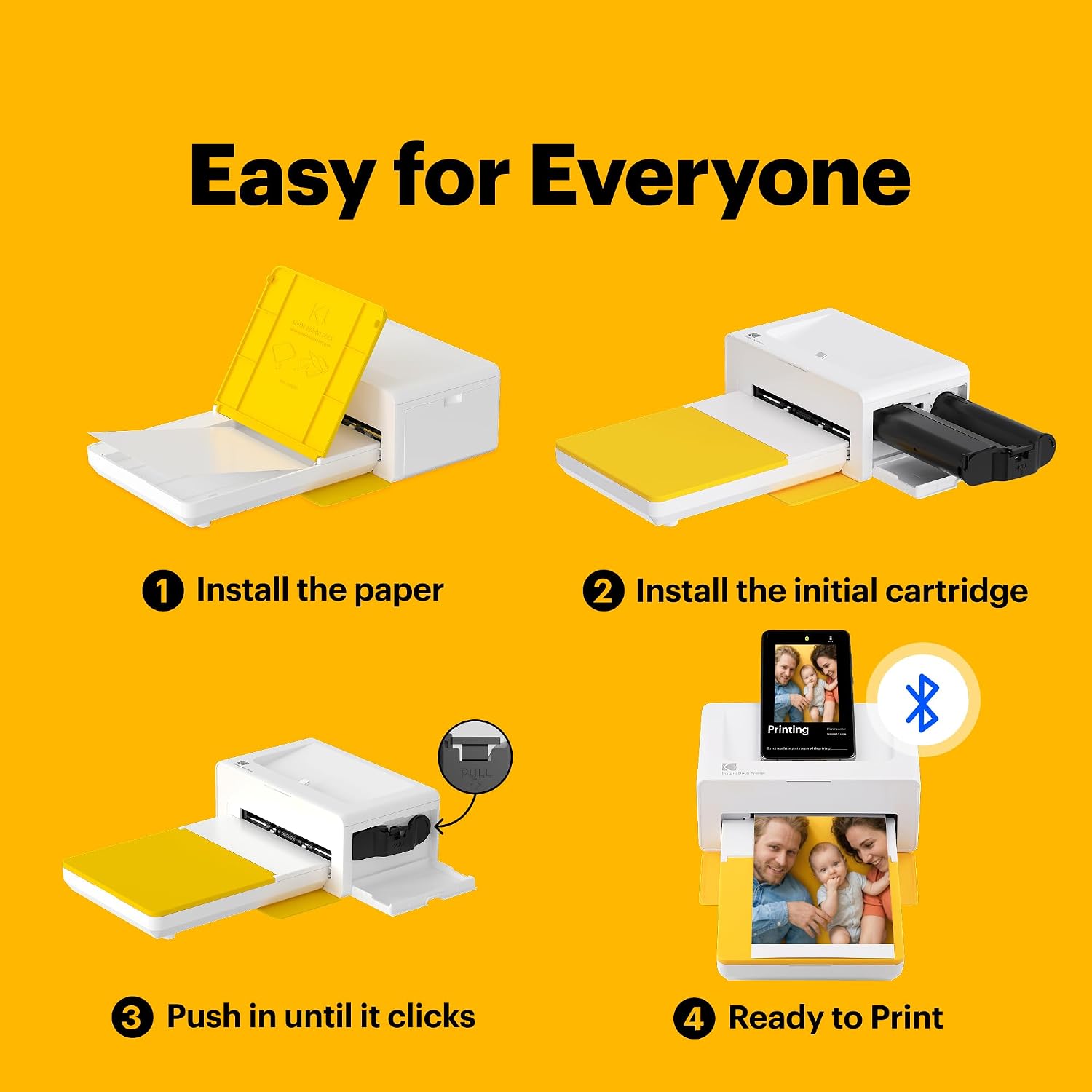 KODAK Dock Plus 4x6 Photo Printer, Smartphone Docking, 4PASS, 50 Sheets