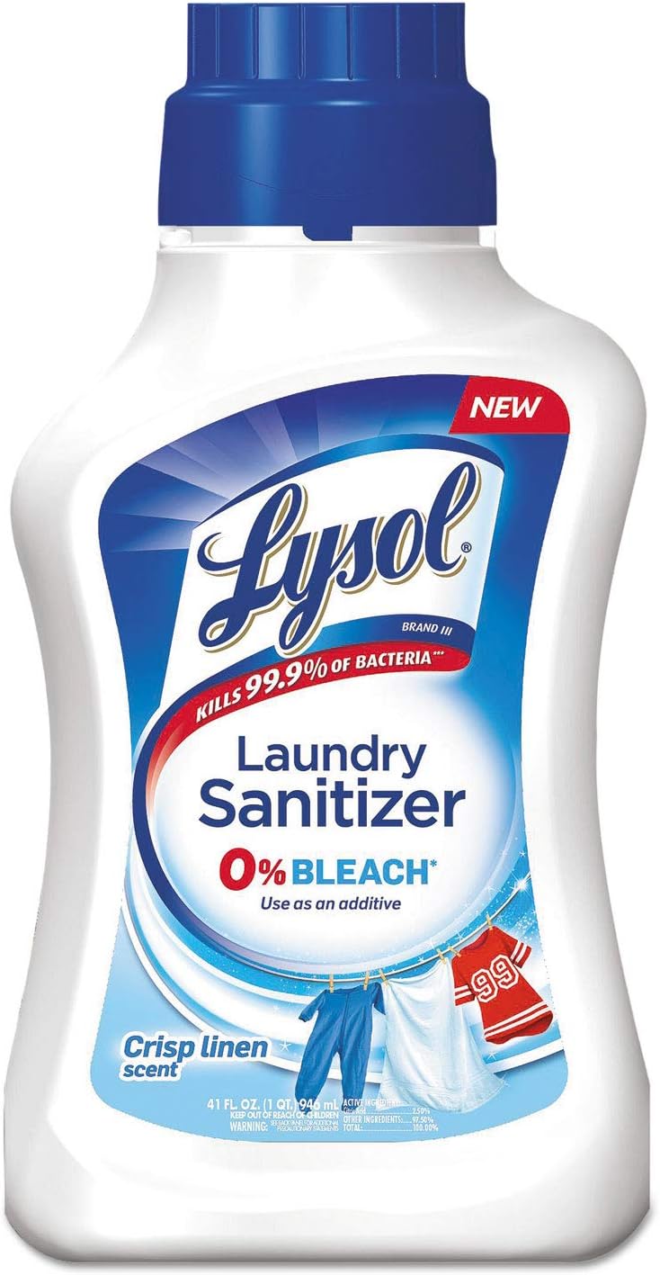 Lysol 95871 Laundry Sanitizer, Liquid, Crisp Linen, 41 Oz, 6/Carton